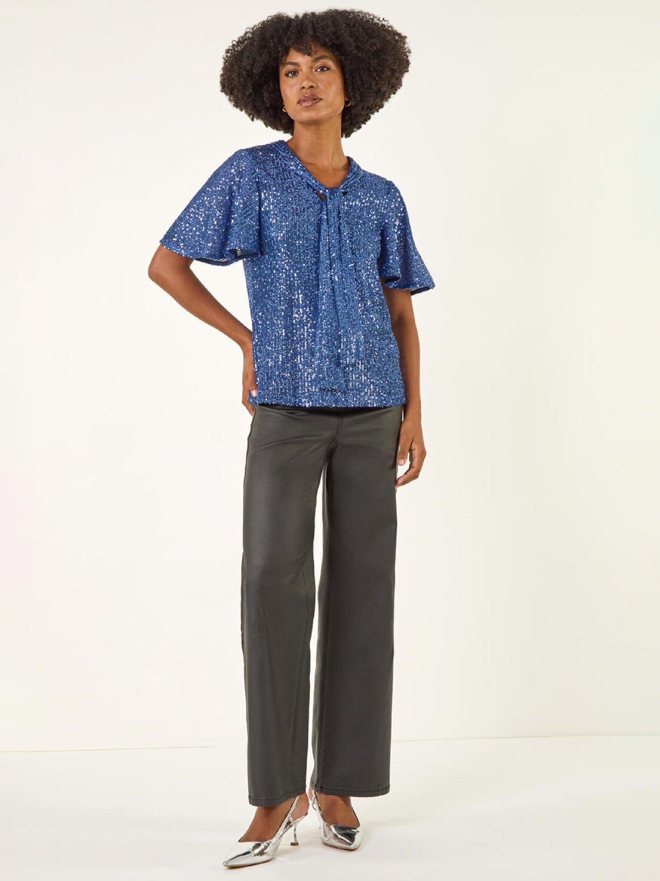 roman-sequin-tie-neck-topback