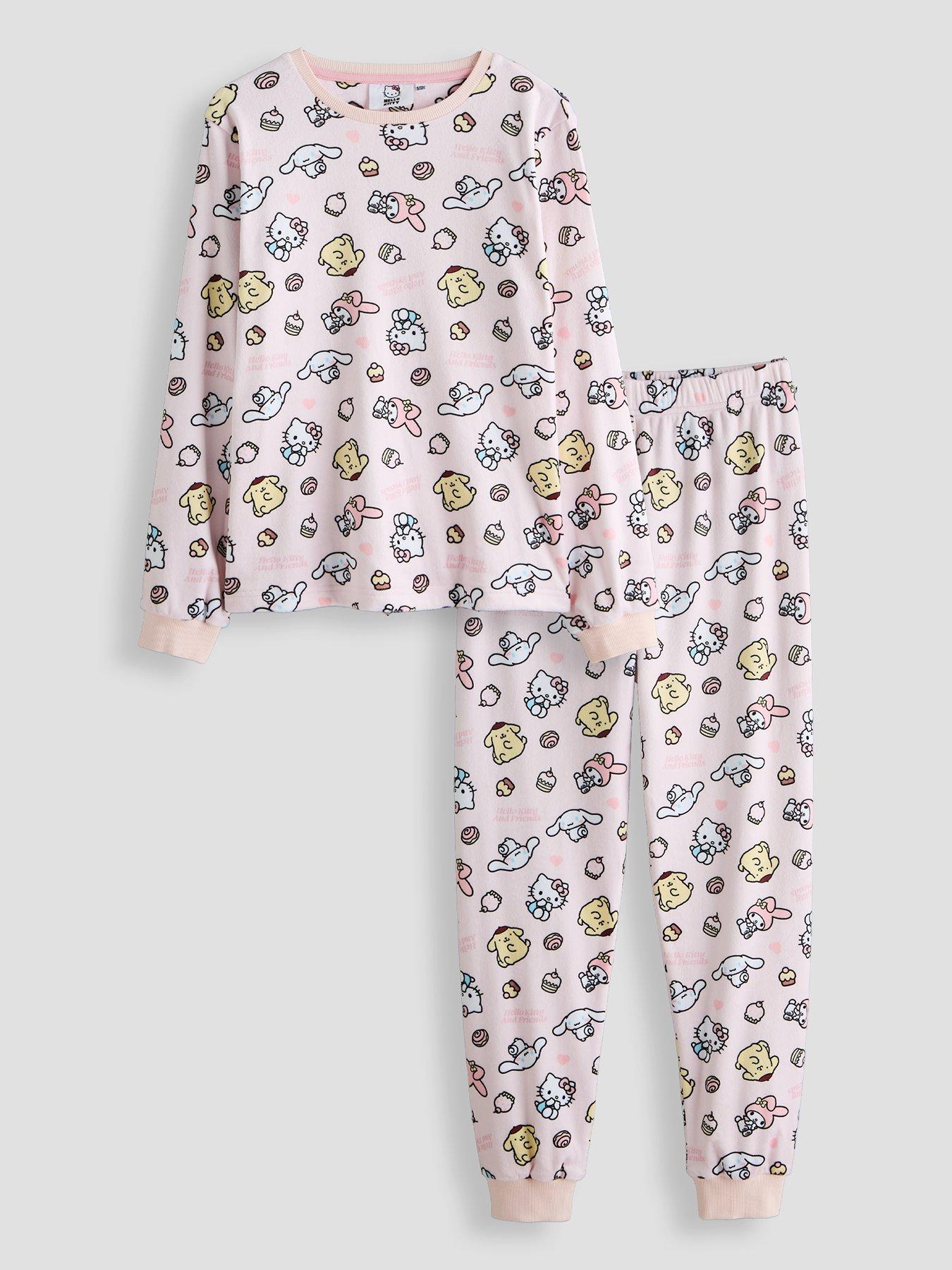 The Very Collection Hello Kitty and Friends Fleece Pyjama Set - Pink