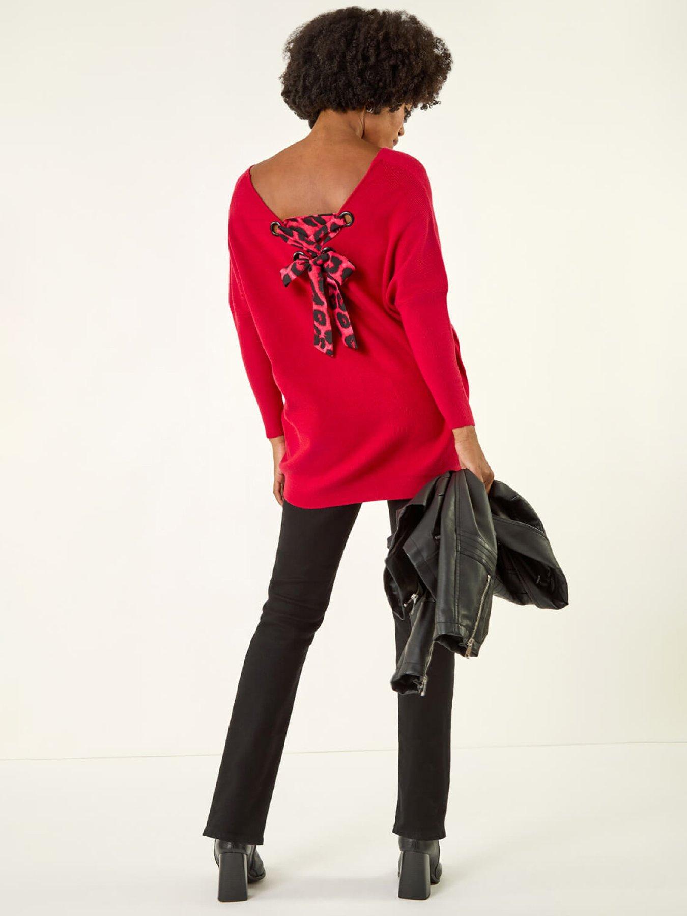 roman-animal-print-eyelet-back-knit-jumperstillFront
