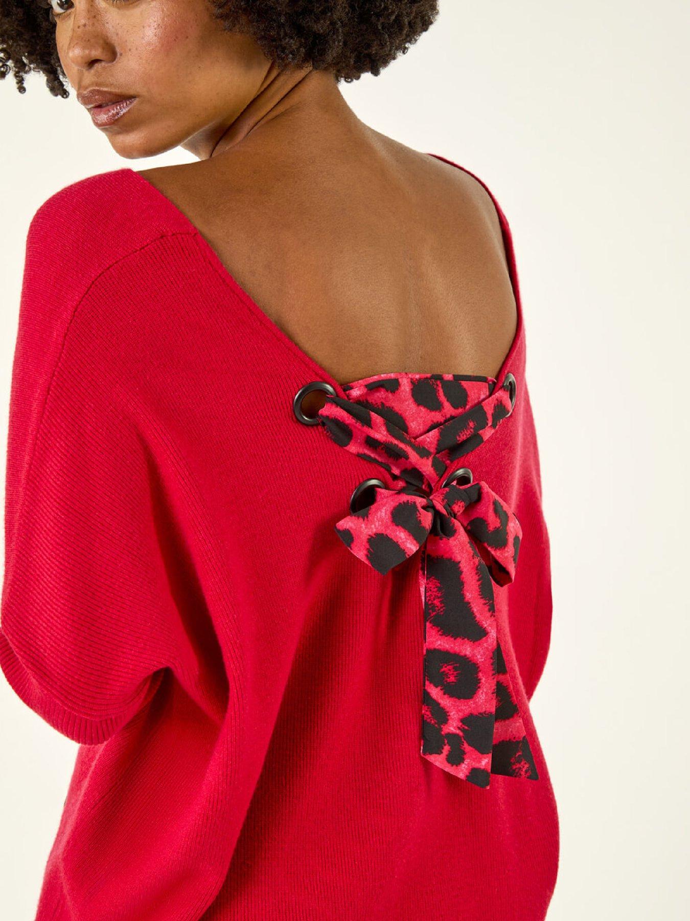 roman-animal-print-eyelet-back-knit-jumperdetail
