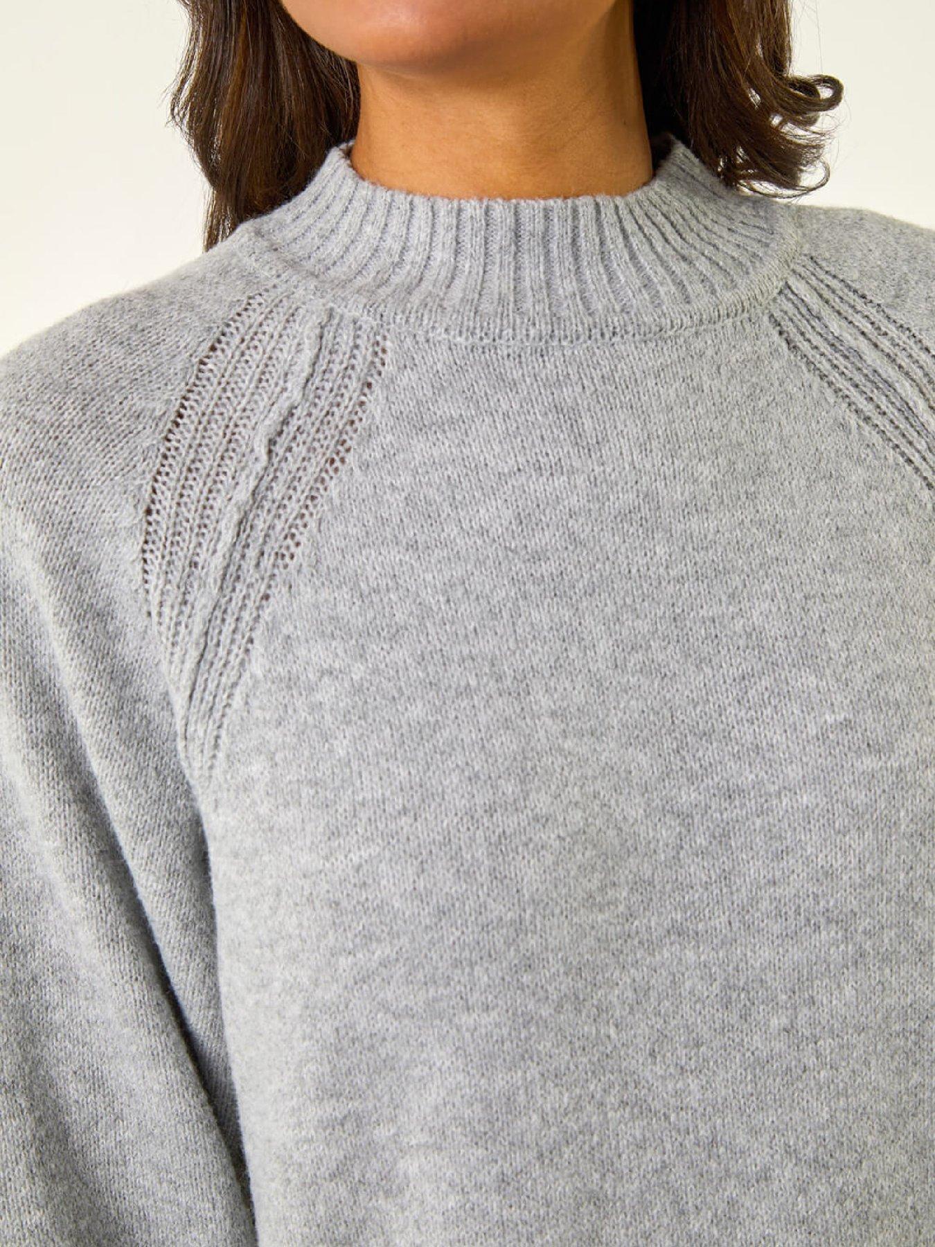 Image 5 of 5 of Roman High Neck Ribbed Knit Dress