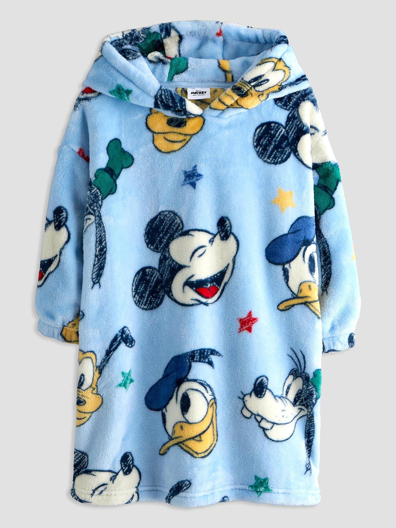 Image 1 of 5 of The Very Collection Disney Mickey Mouse &amp; Friends Hooded Blanket - Blue