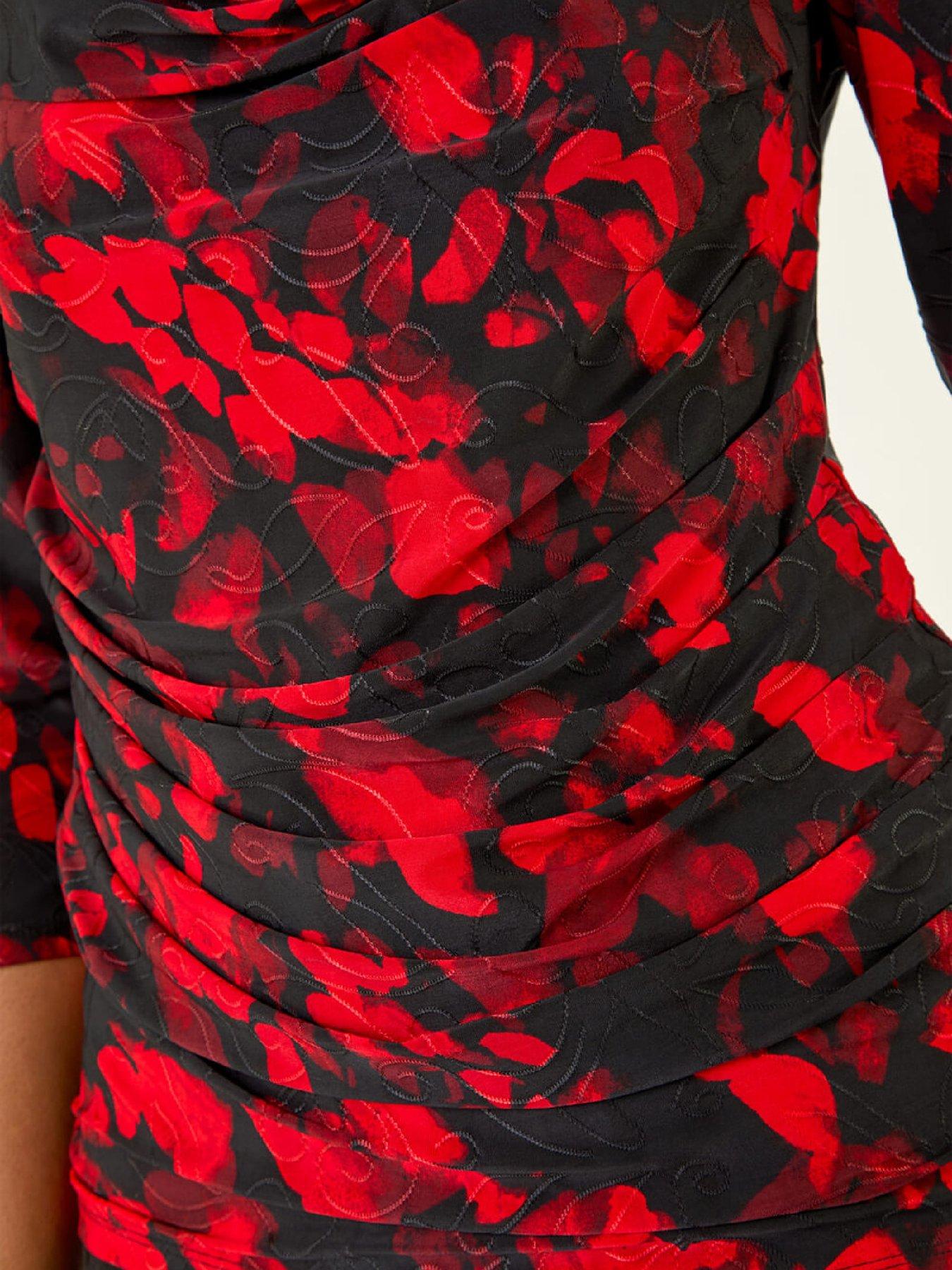 Image 5 of 5 of Roman Printed Cowl Neck Stretch Top