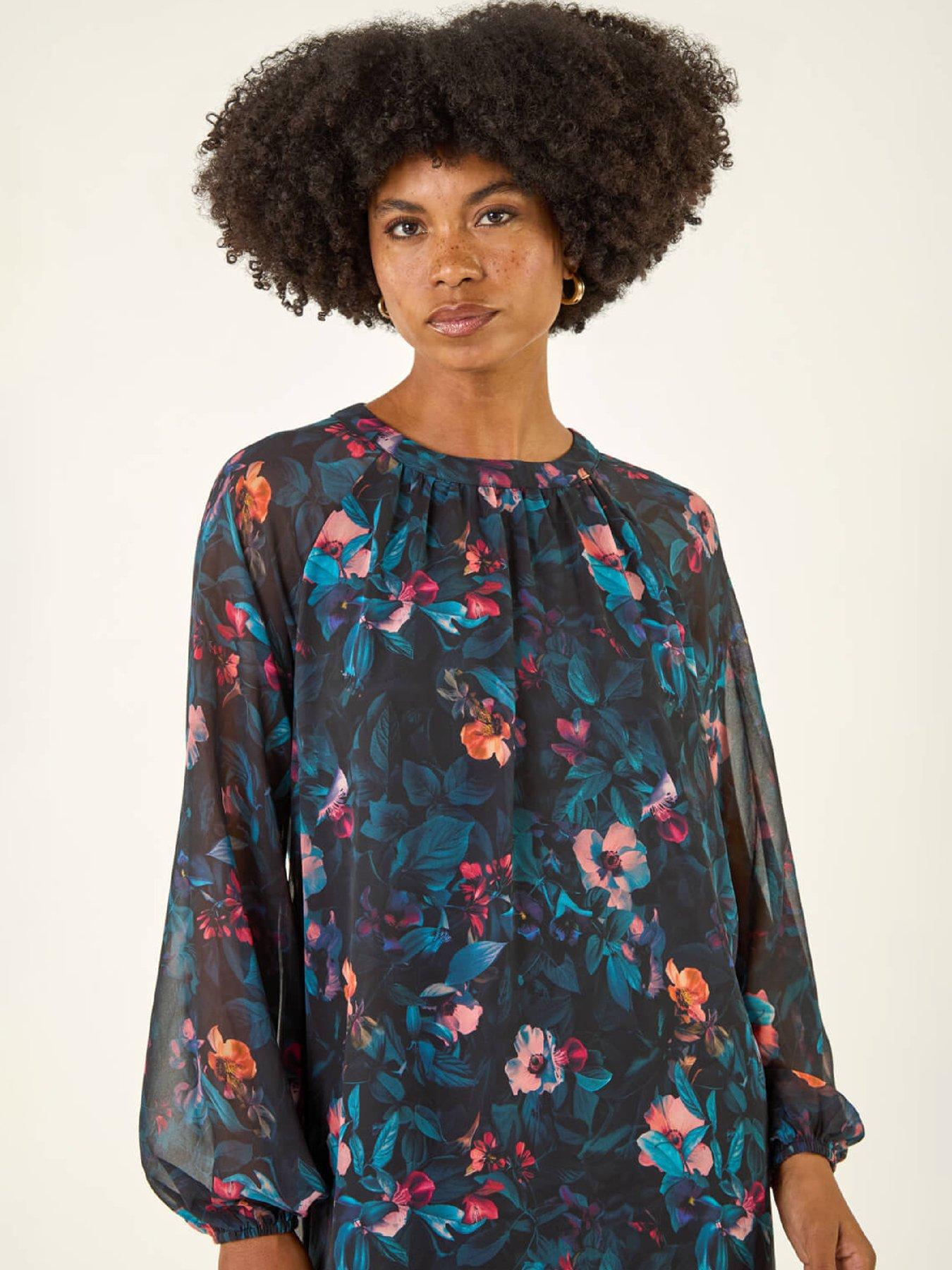 roman-floral-print-swing-dressoutfit