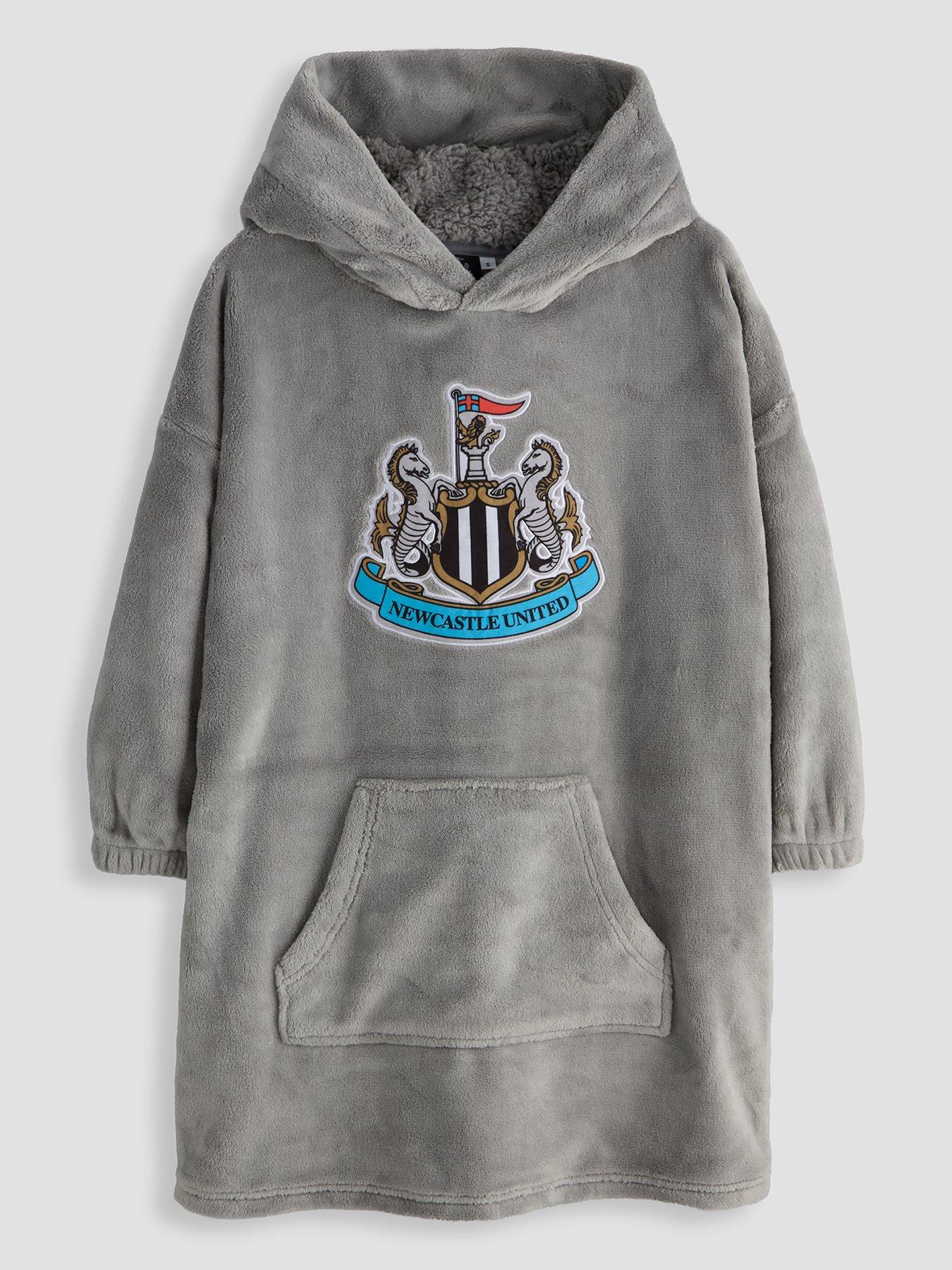 Image 1 of 4 of The Very Collection Newcastle FC Crest Hooded Blanket - Grey