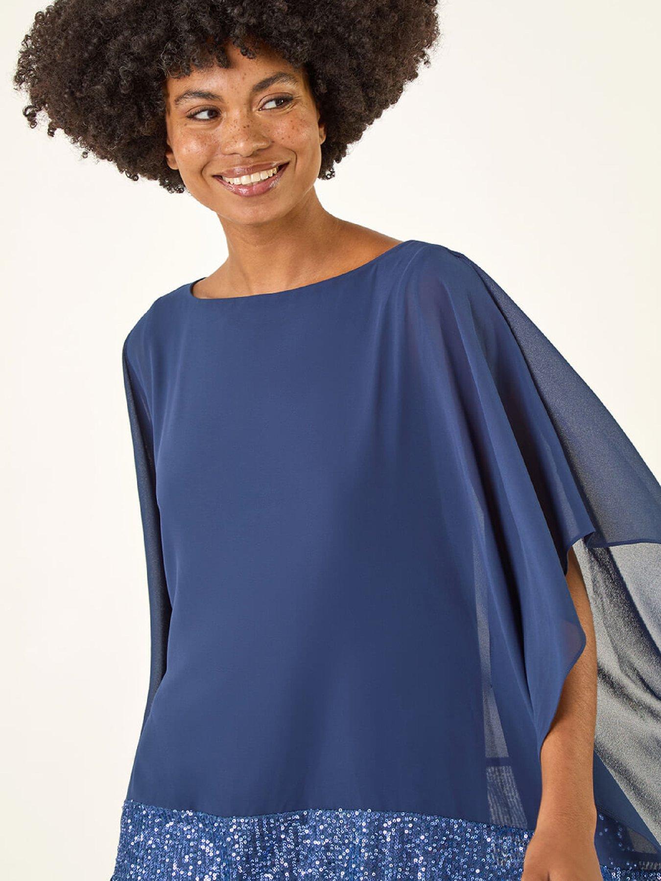 roman-sequin-hem-contrast-tunic-topoutfit