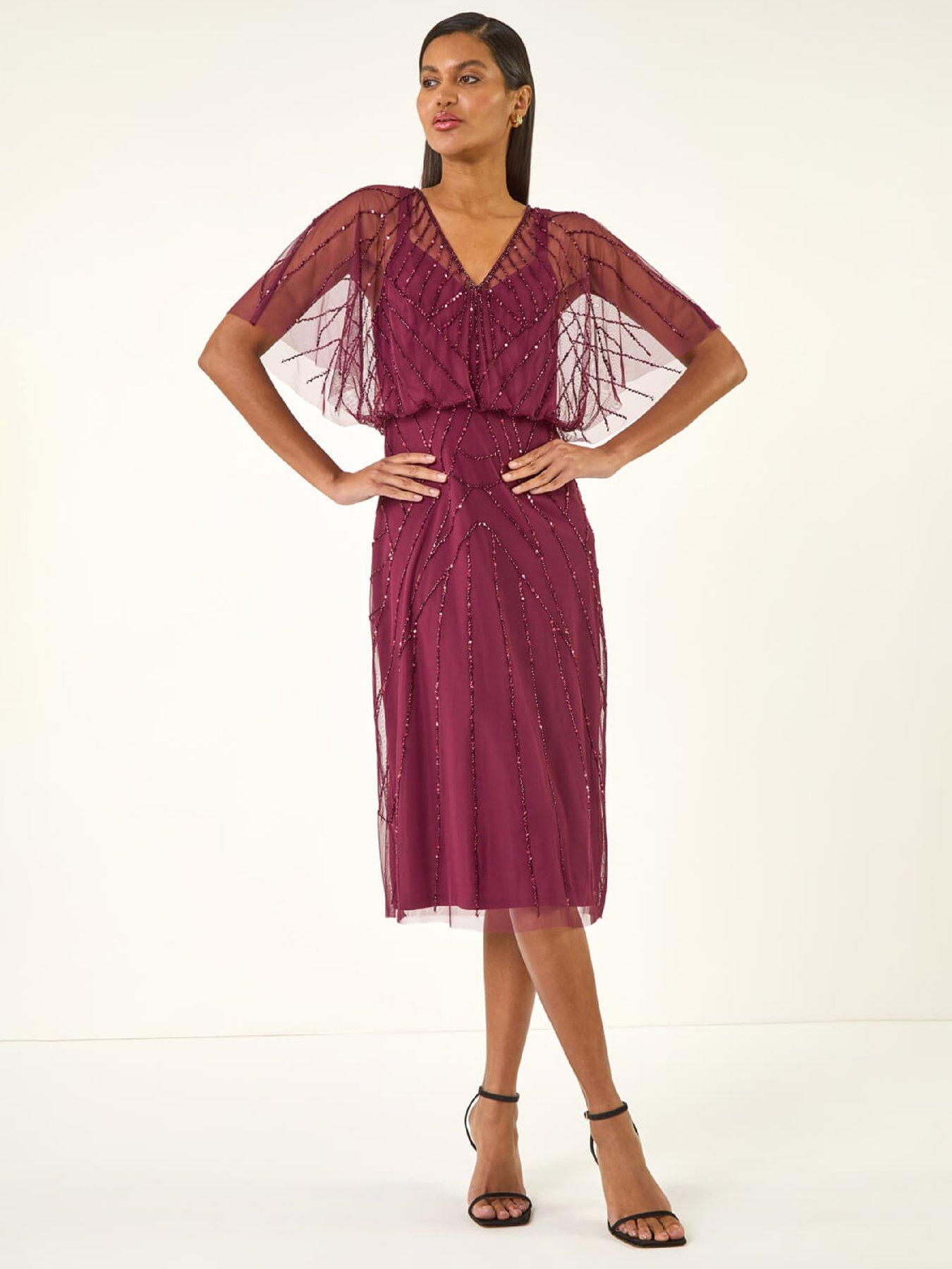 roman-embellished-v-neck-midi-dressback