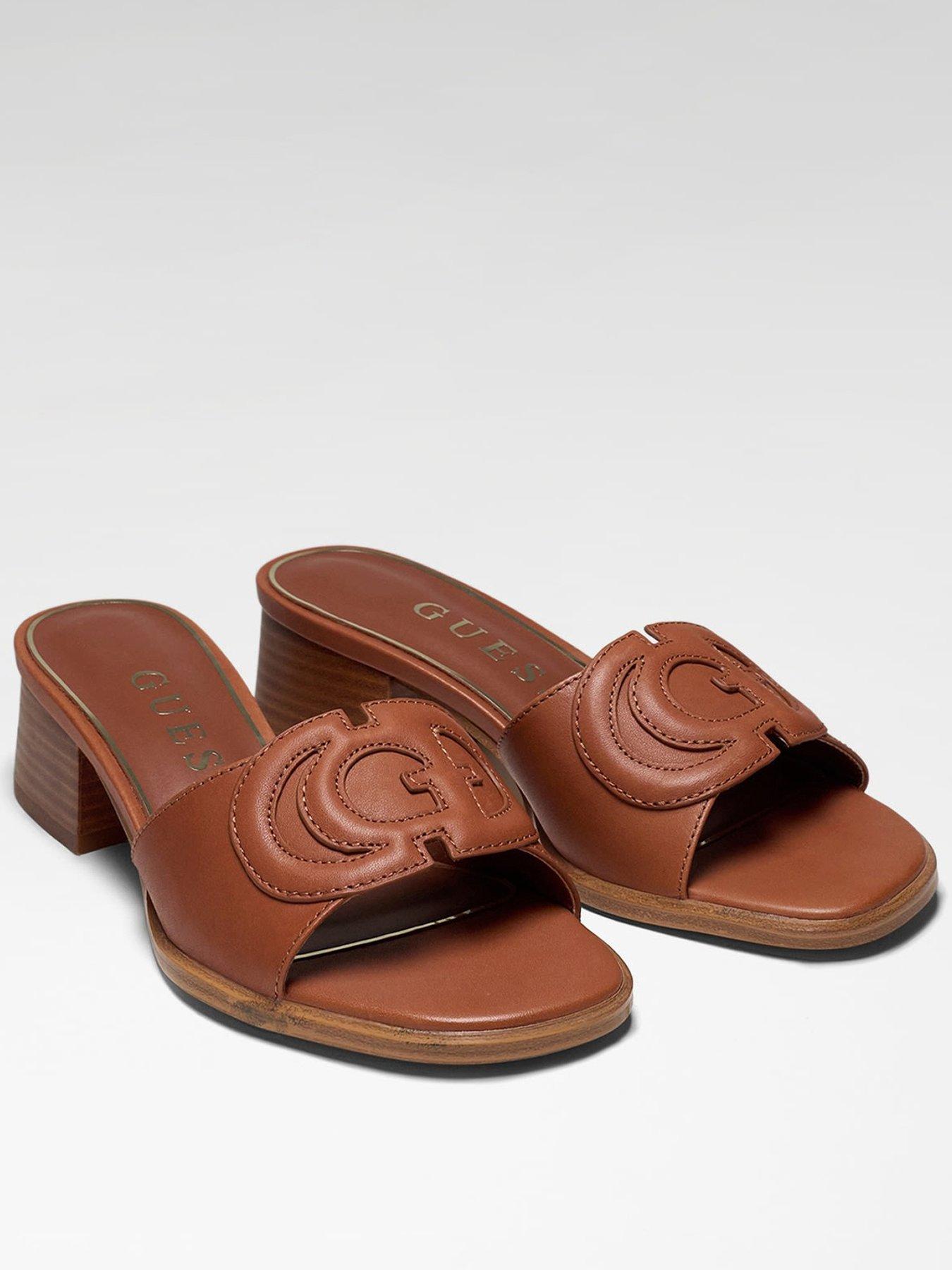 Guess Cerina Heeled Sandal - Brown