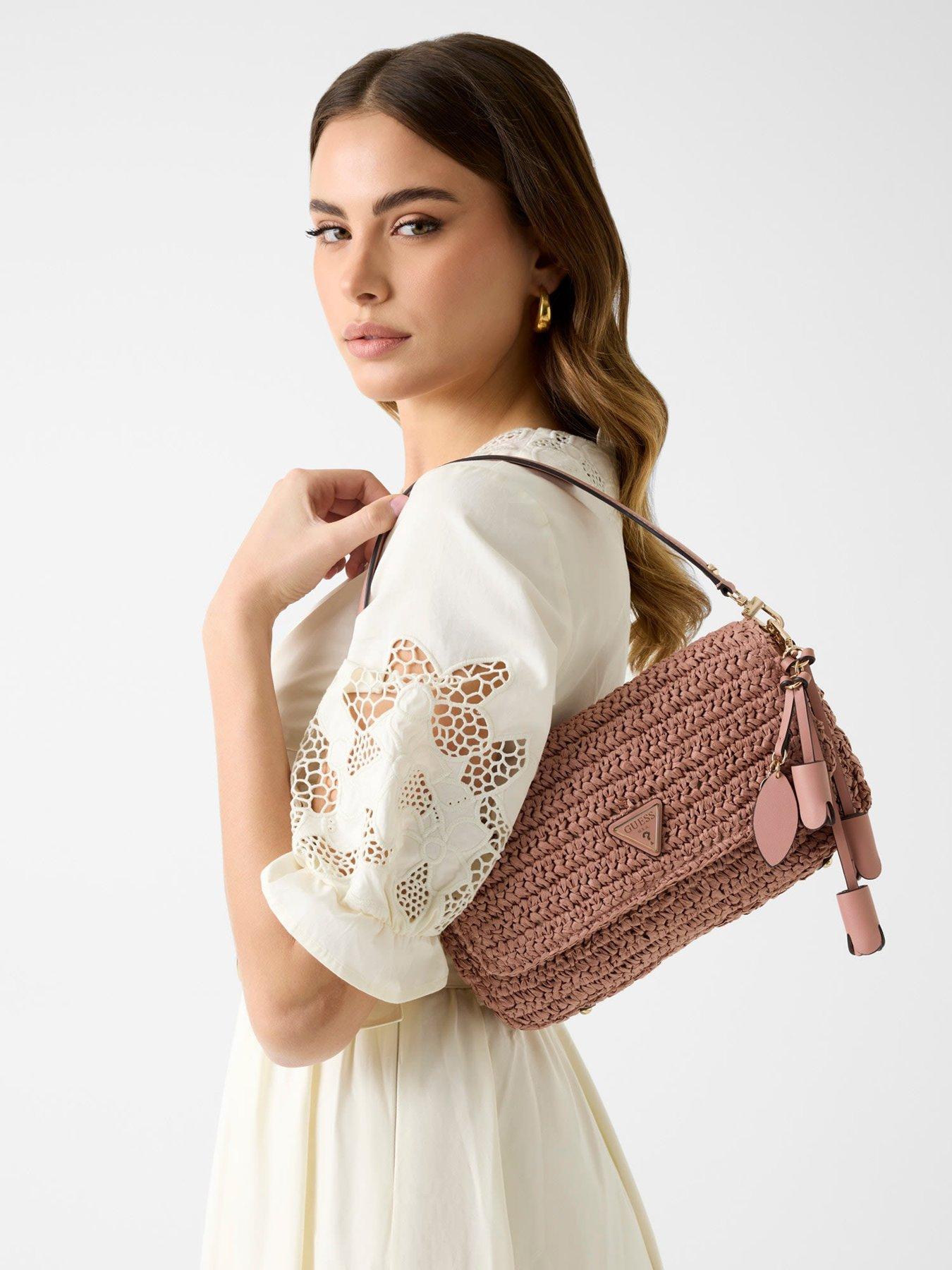 Image 2 of 4 of Guess Ofelia Flap Shoulder Bag - Pink