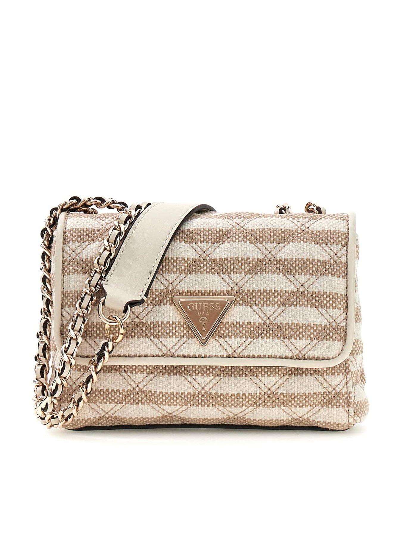 Guess Giully II Mini Quilted Mini Crossbody - Beige