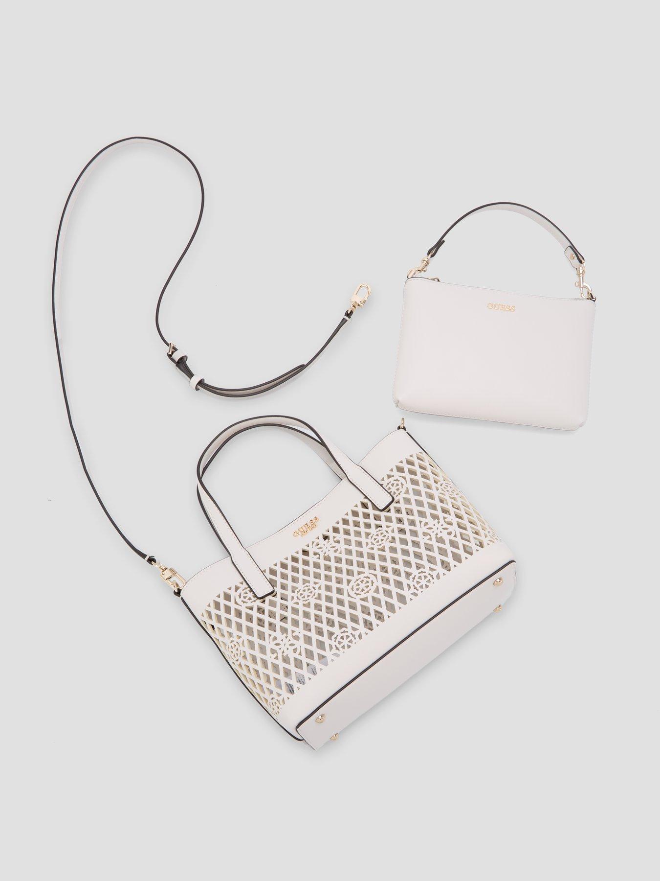 Image 3 of 6 of Guess Letty 2 In 1 Mini Tote Bag - White