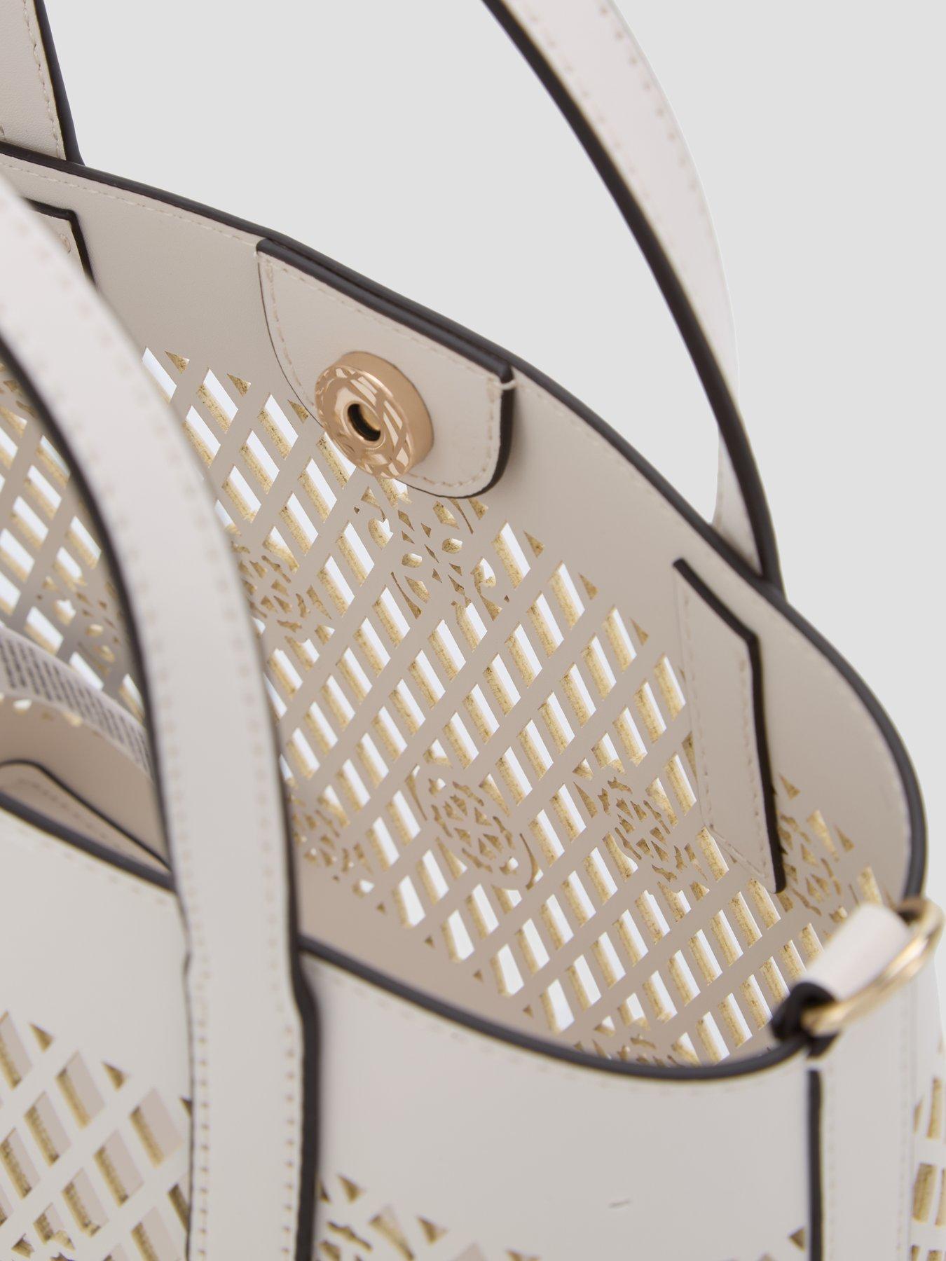 Image 6 of 6 of Guess Letty 2 In 1 Mini Tote Bag - White