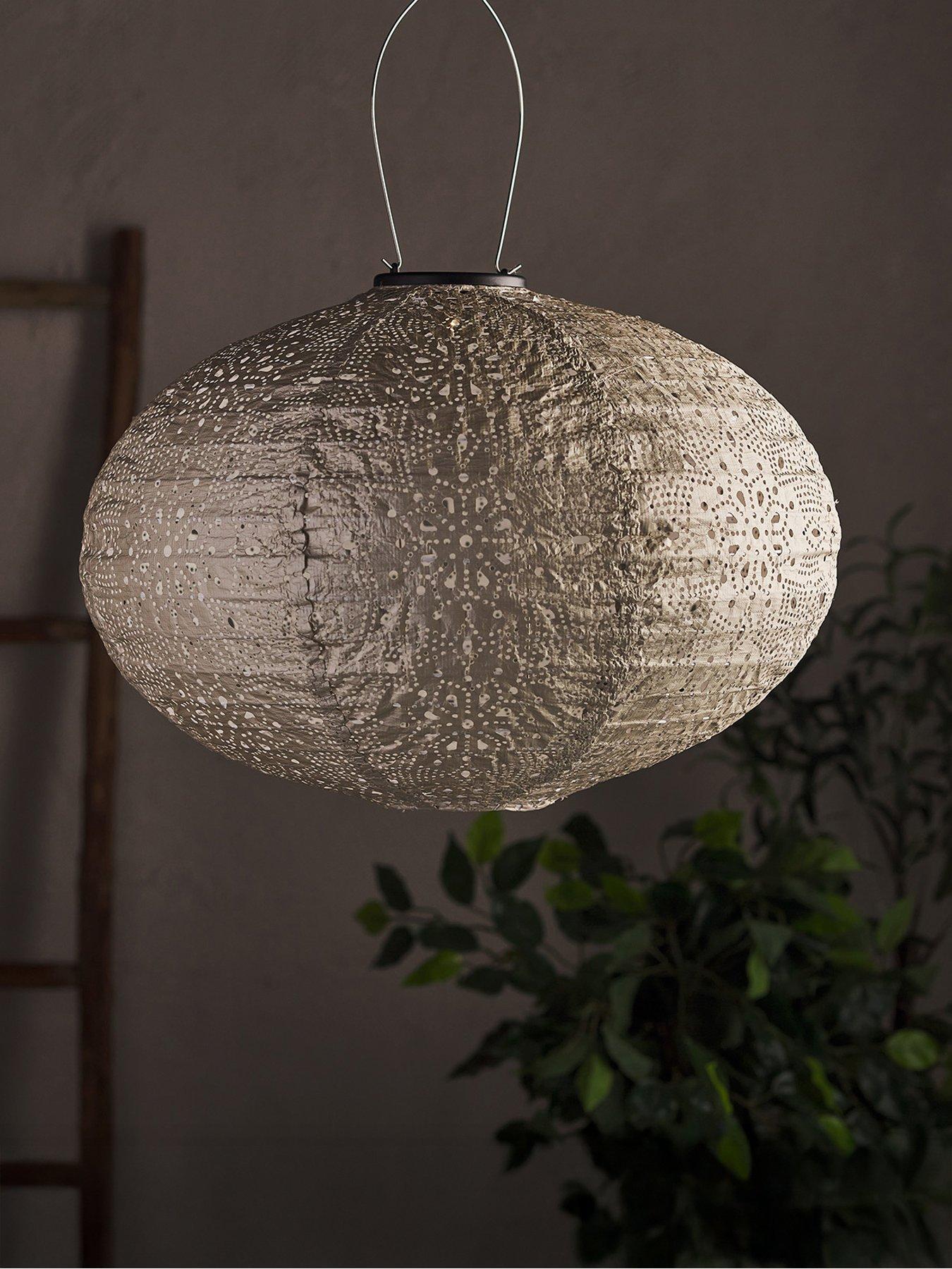 lights4fun-tyvek-silver-moroccan-hanging-solar-lanternfront