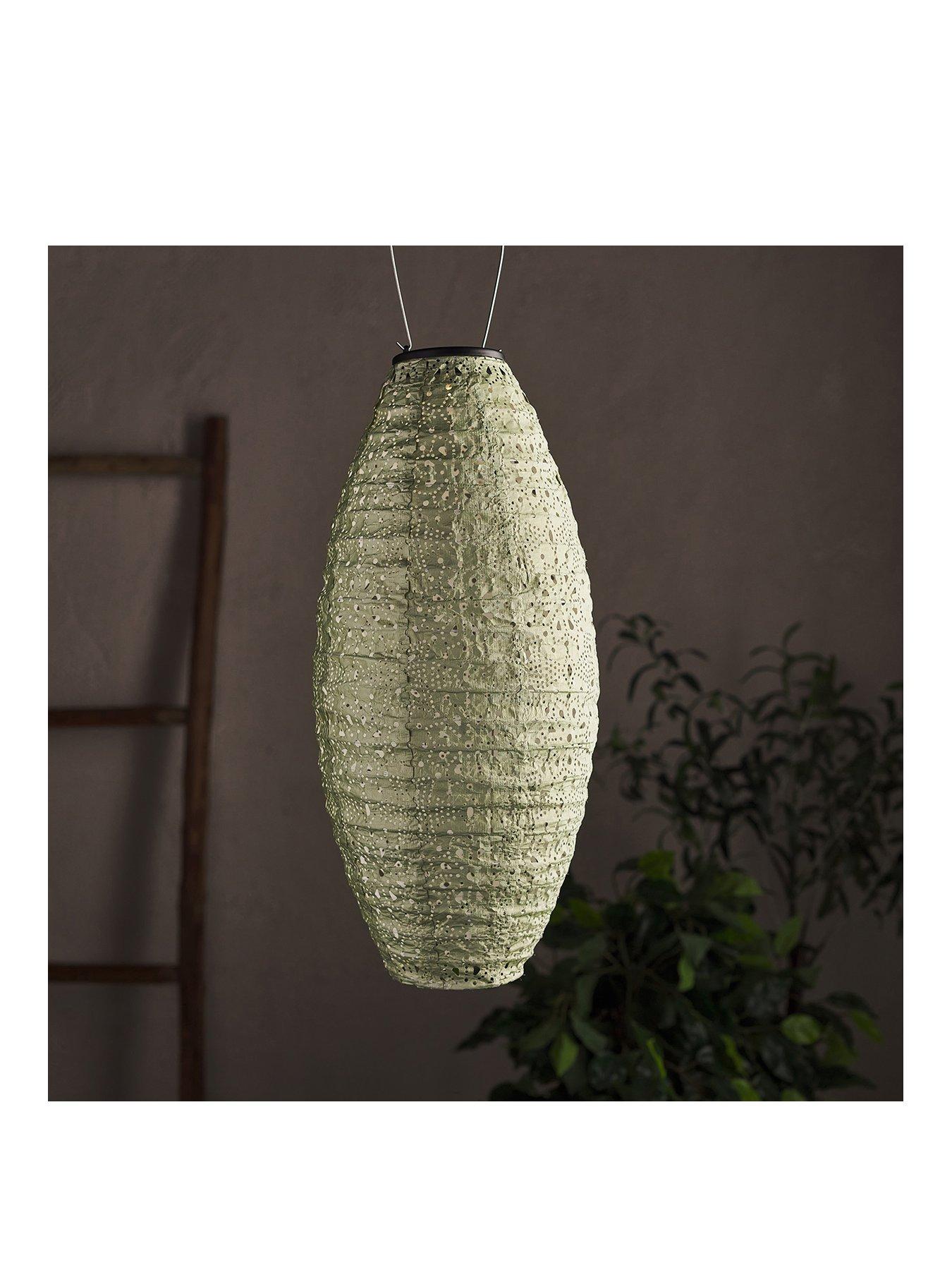 lights4fun-tyvek-green-moroccan-hanging-solar-lanternstillFront