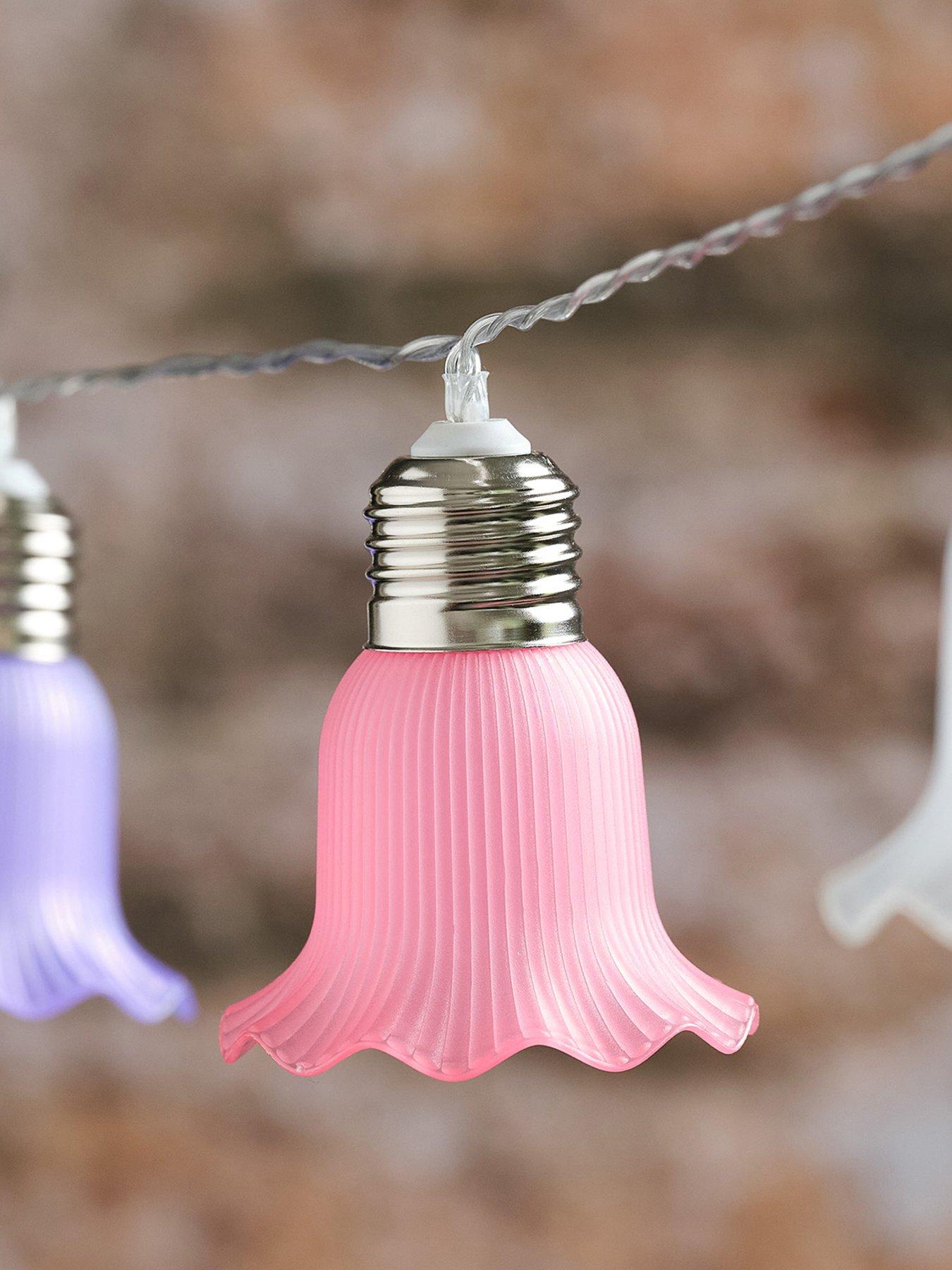 Image 4 of 4 of Lights4Fun 10 Pastel Petal Solar Fairy Lights