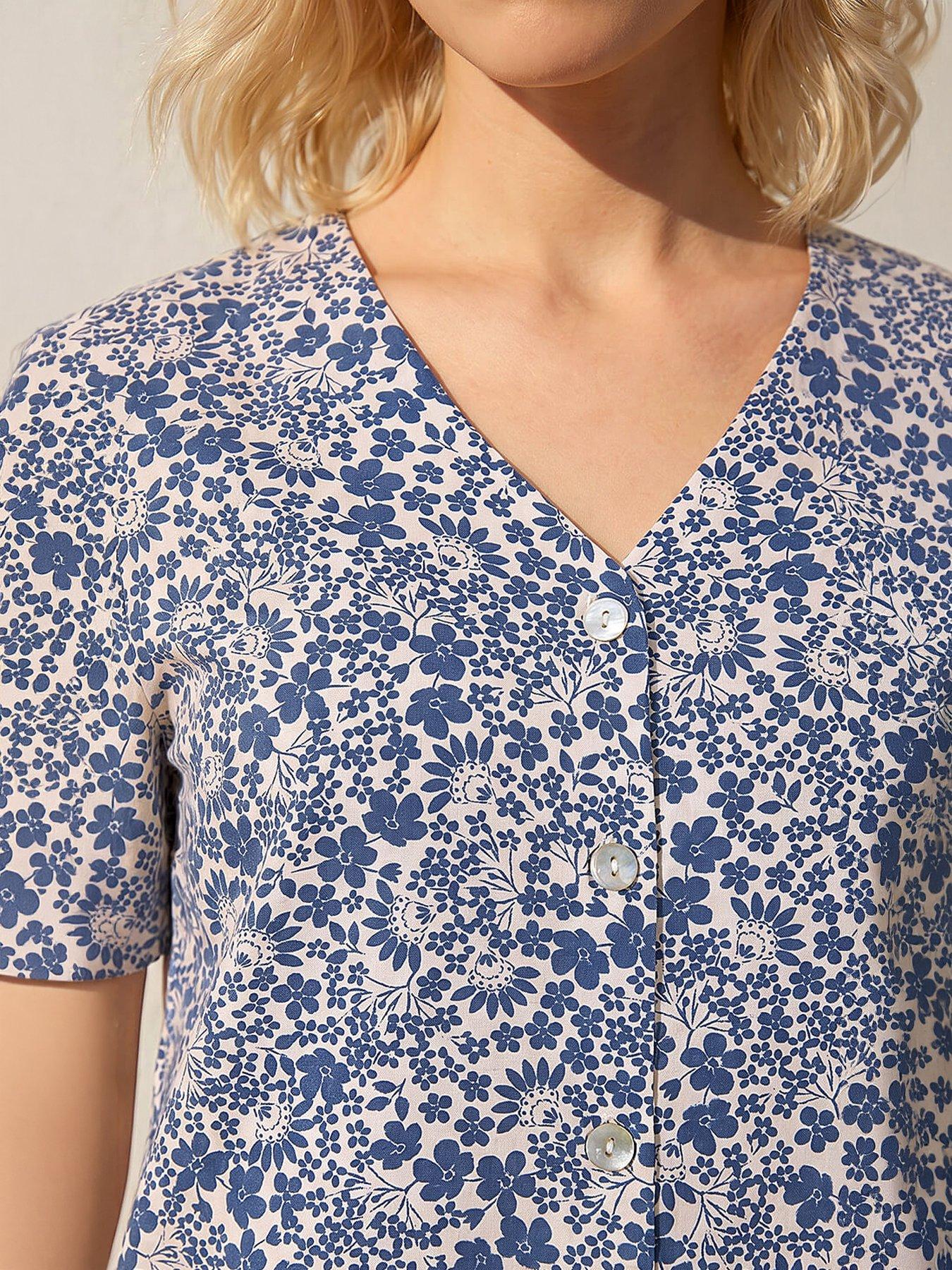 Image 2 of 4 of Roman Petite Button Blouse