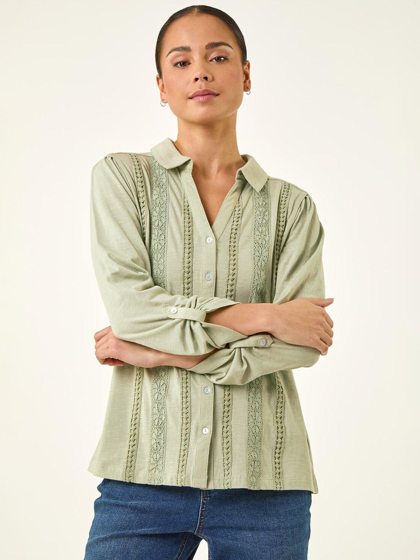 roman-petite-cotton-lace-trim-blousefront