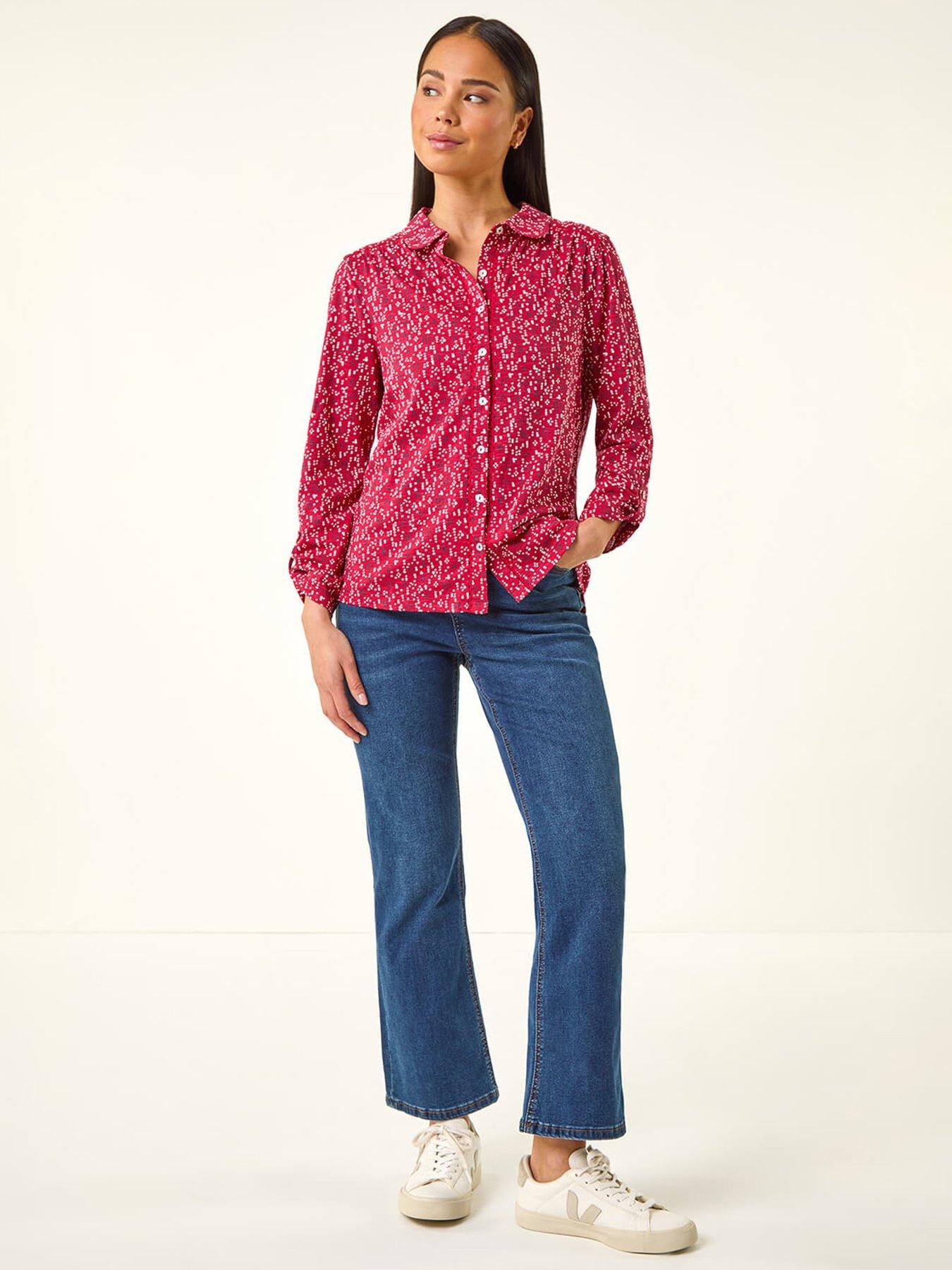 Image 3 of 5 of Roman Petite Abstract Spot Stretch Shirt