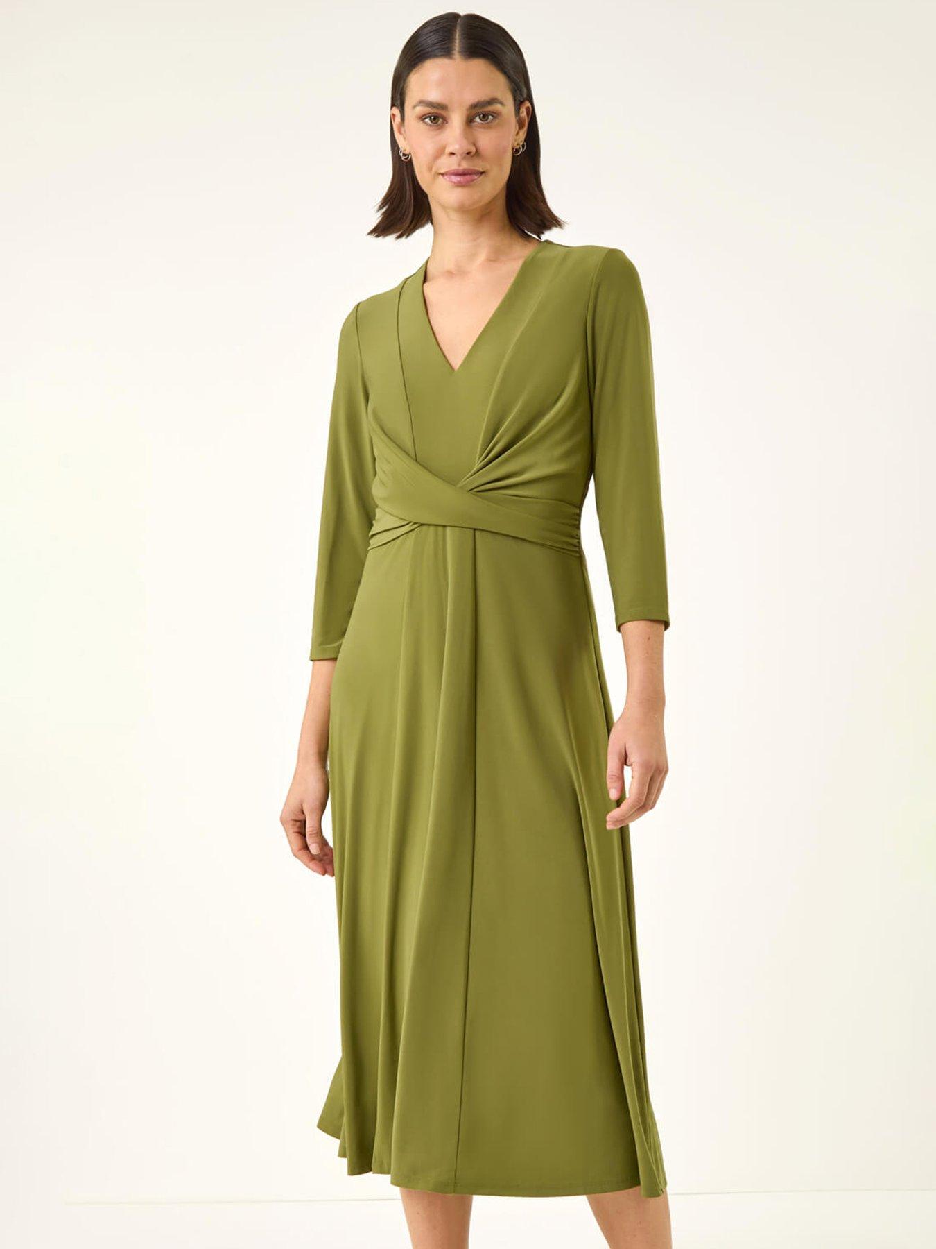 roman-stretch-crossover-midi-dressfront