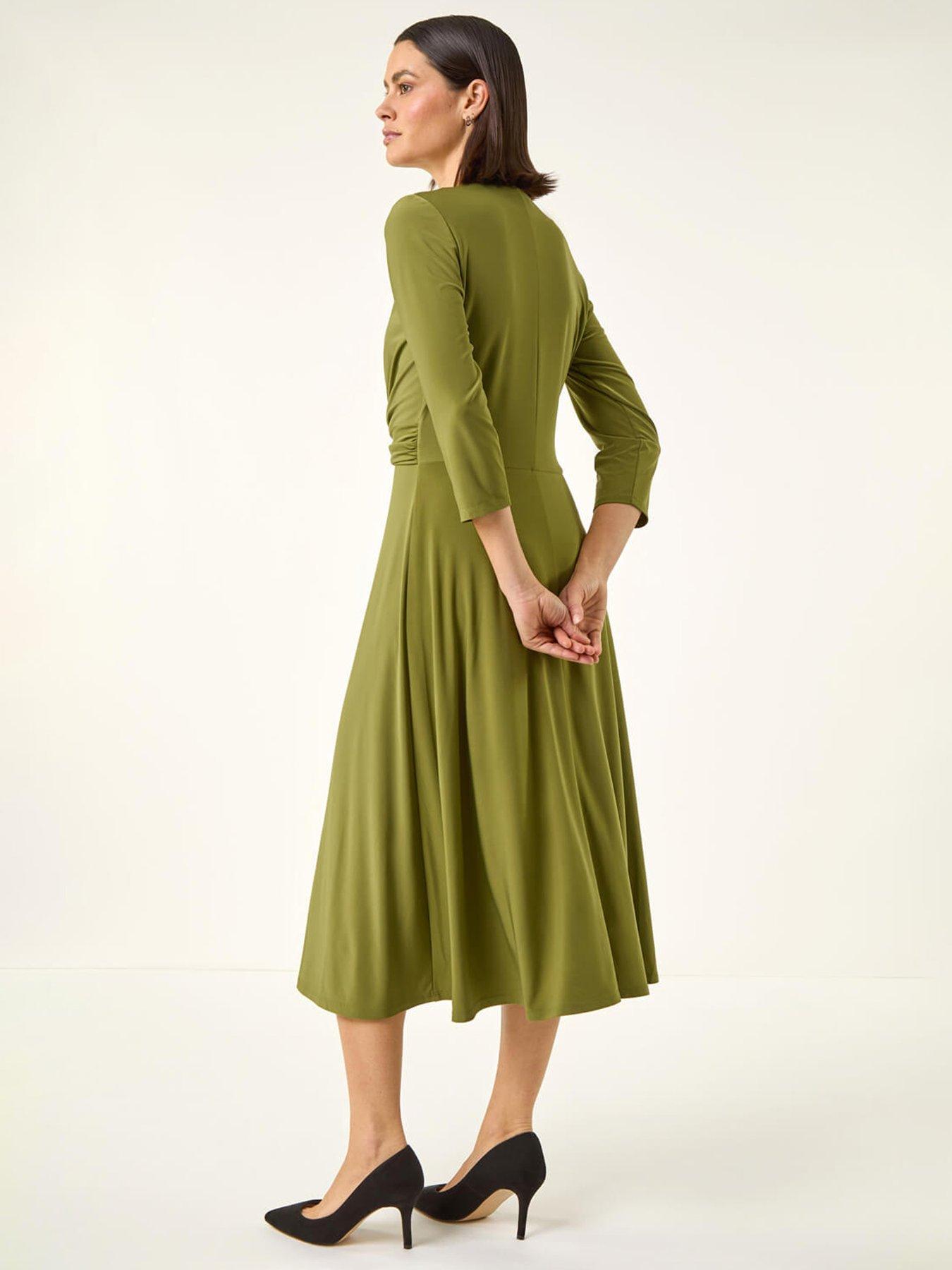 roman-stretch-crossover-midi-dressstillFront