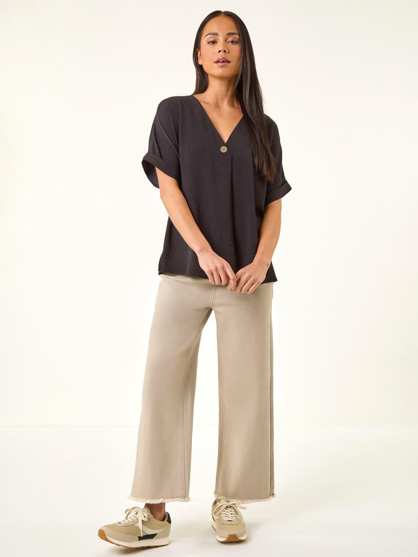 roman-petite-one-buttoned-v-neck-topback