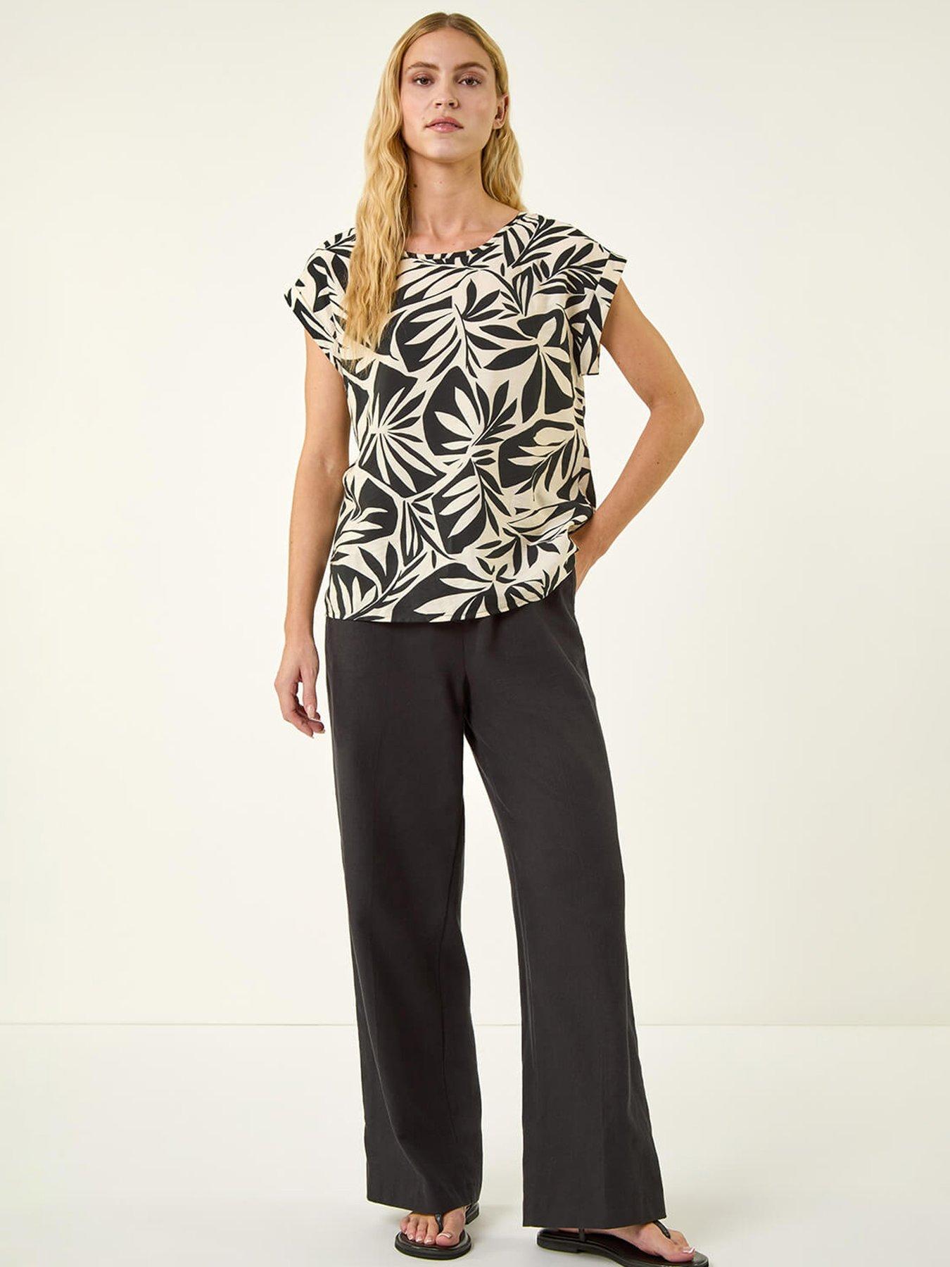 roman-leaf-print-shell-topback