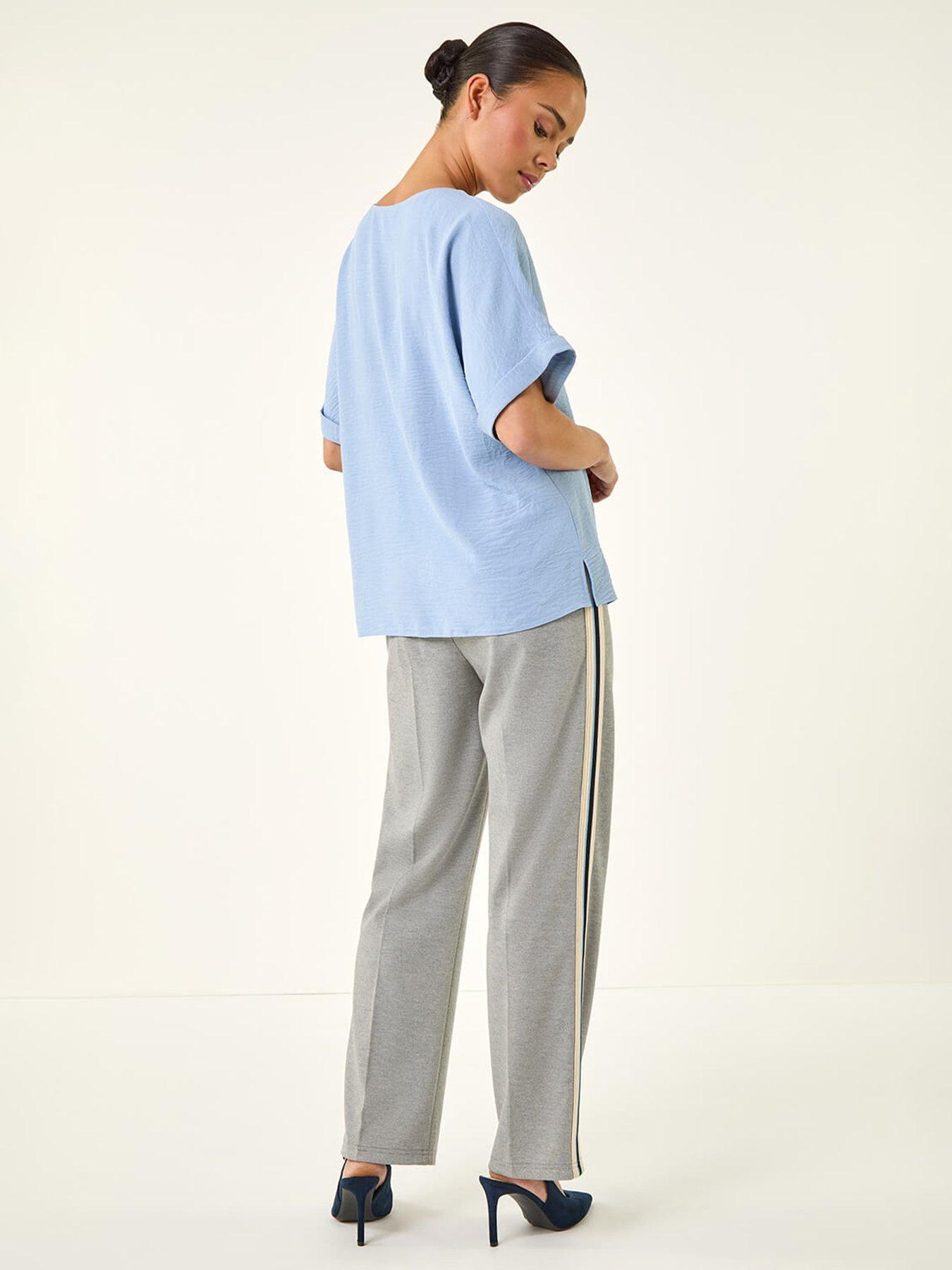 roman-petite-one-buttoned-v-neck-topstillFront