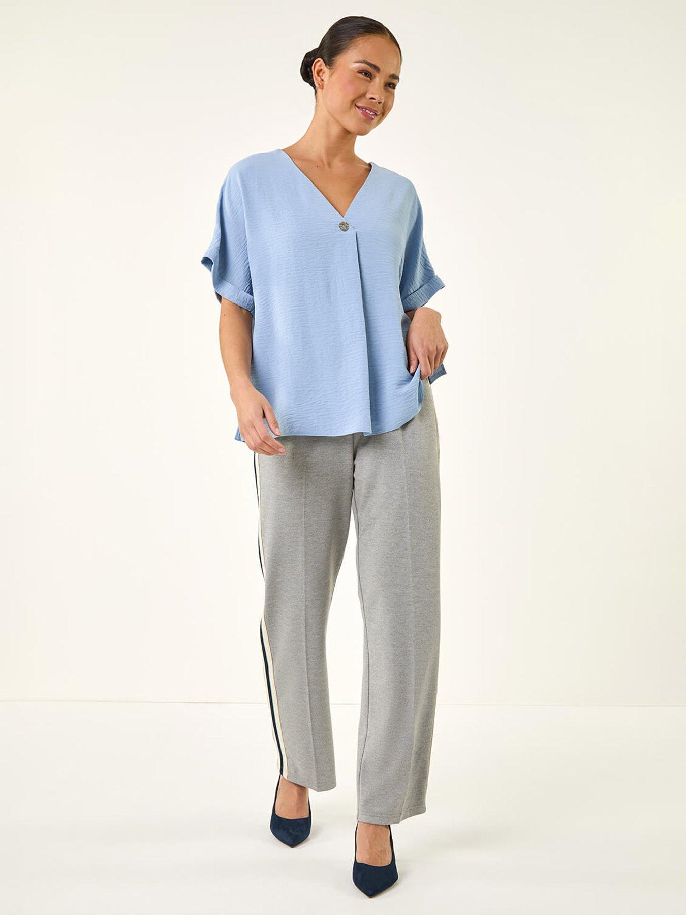 roman-petite-one-buttoned-v-neck-topback