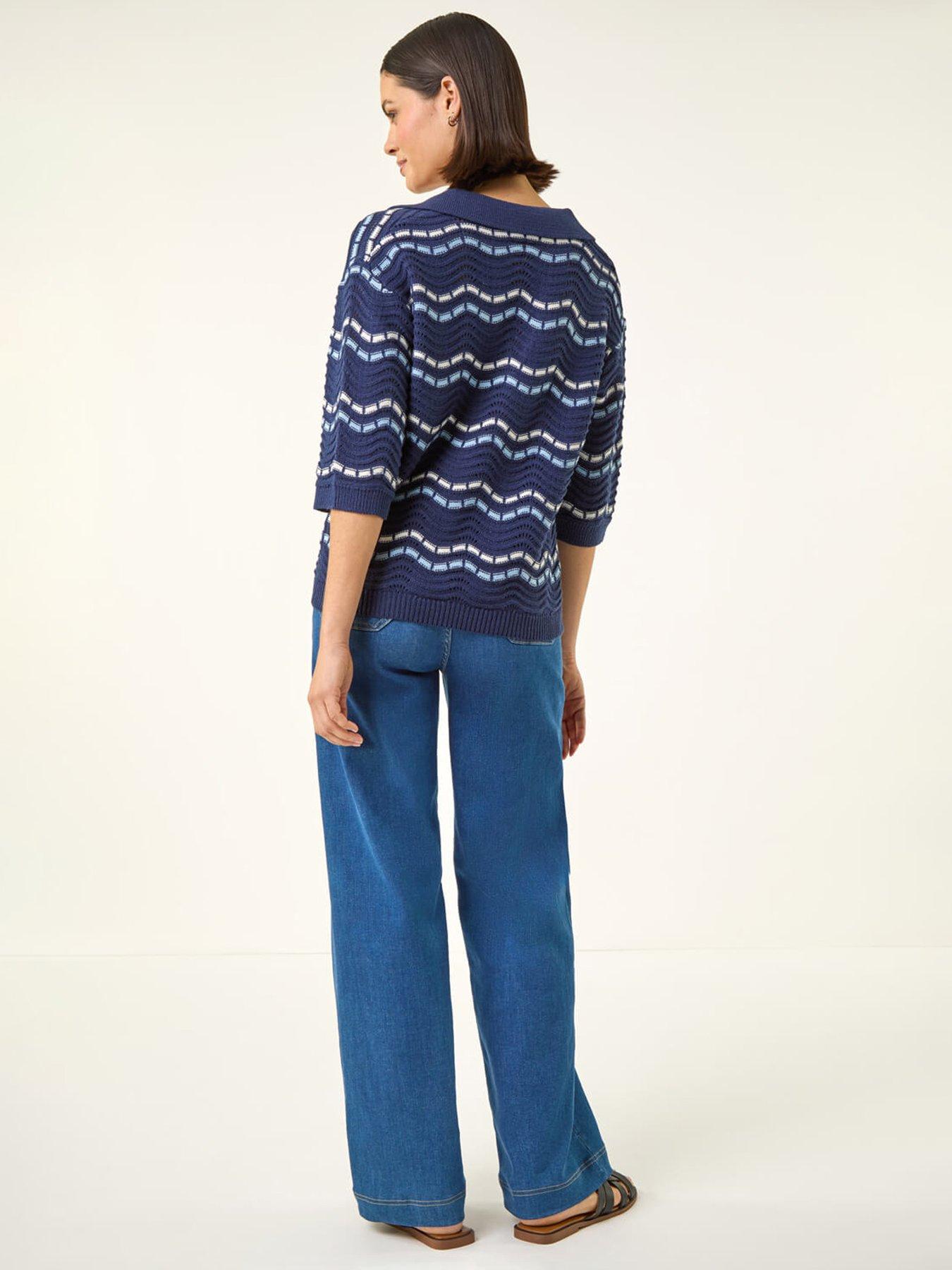 roman-stripe-wave-knit-polo-topstillFront