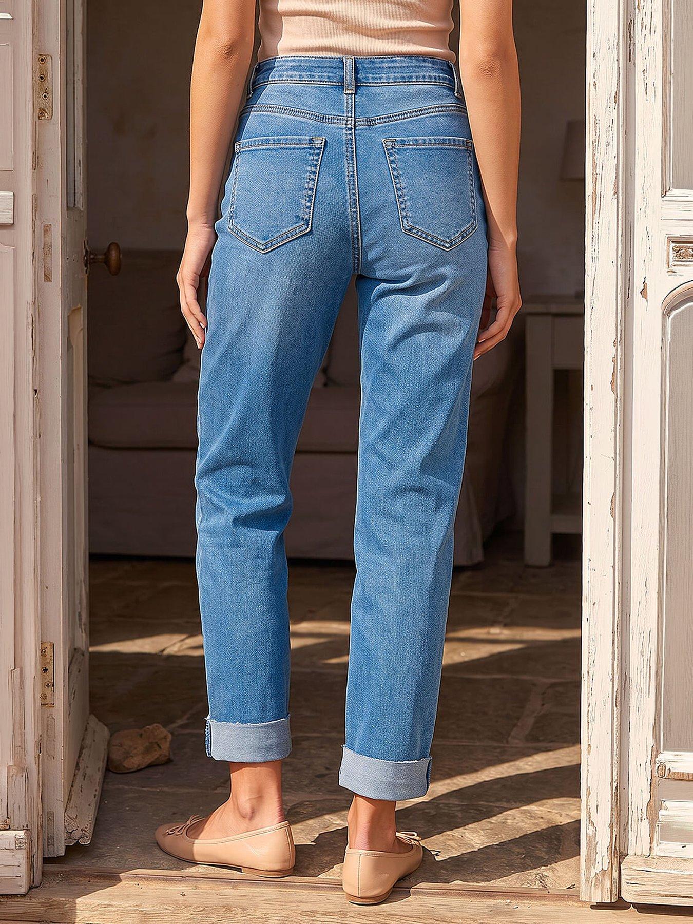 Image 3 of 5 of Roman Petite Turn Up Pocket Jeans