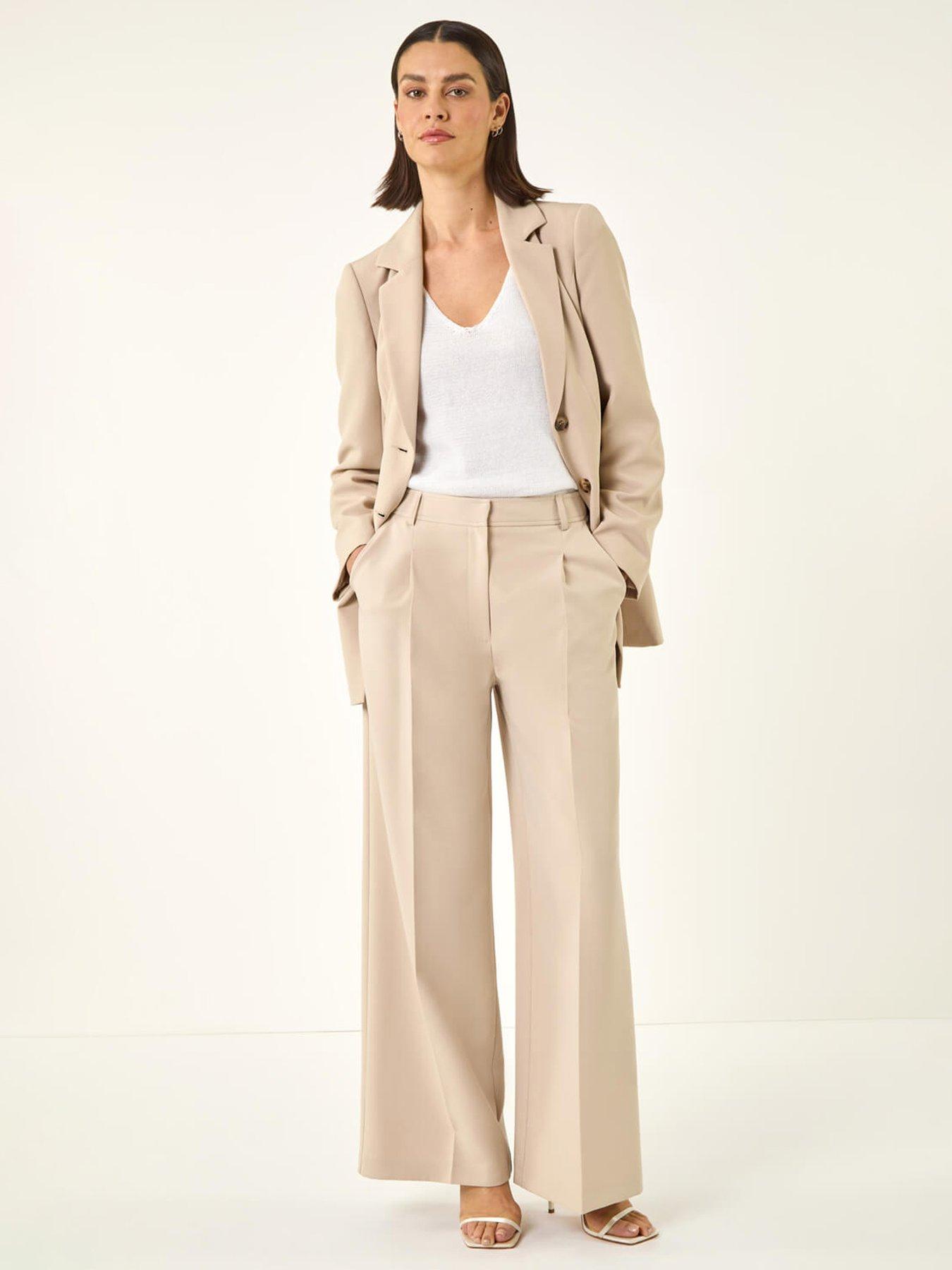 Image 3 of 5 of Roman Pleat Front Wide Leg Trouser