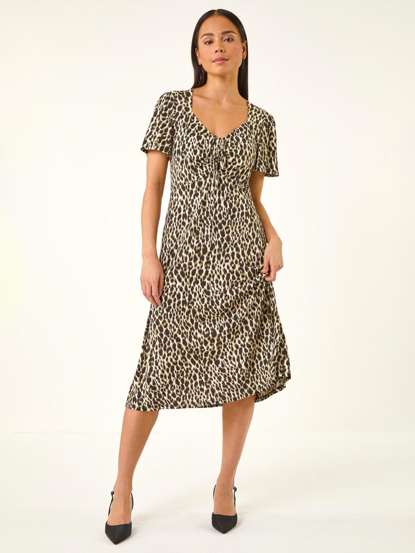roman-petite-animal-print-drawstring-midi-dressback