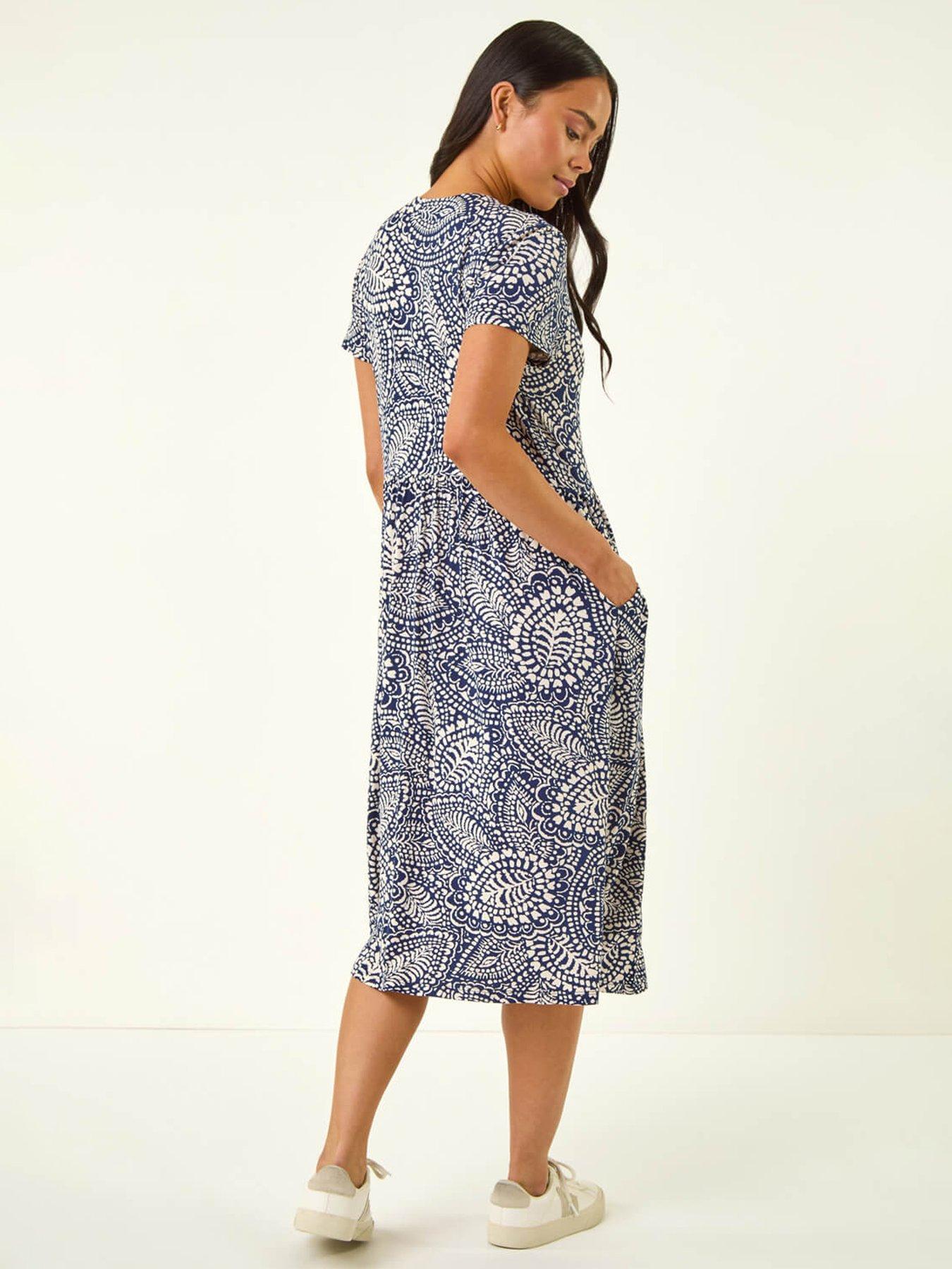 roman-petite-abstract-button-pocket-stretch-dressstillFront