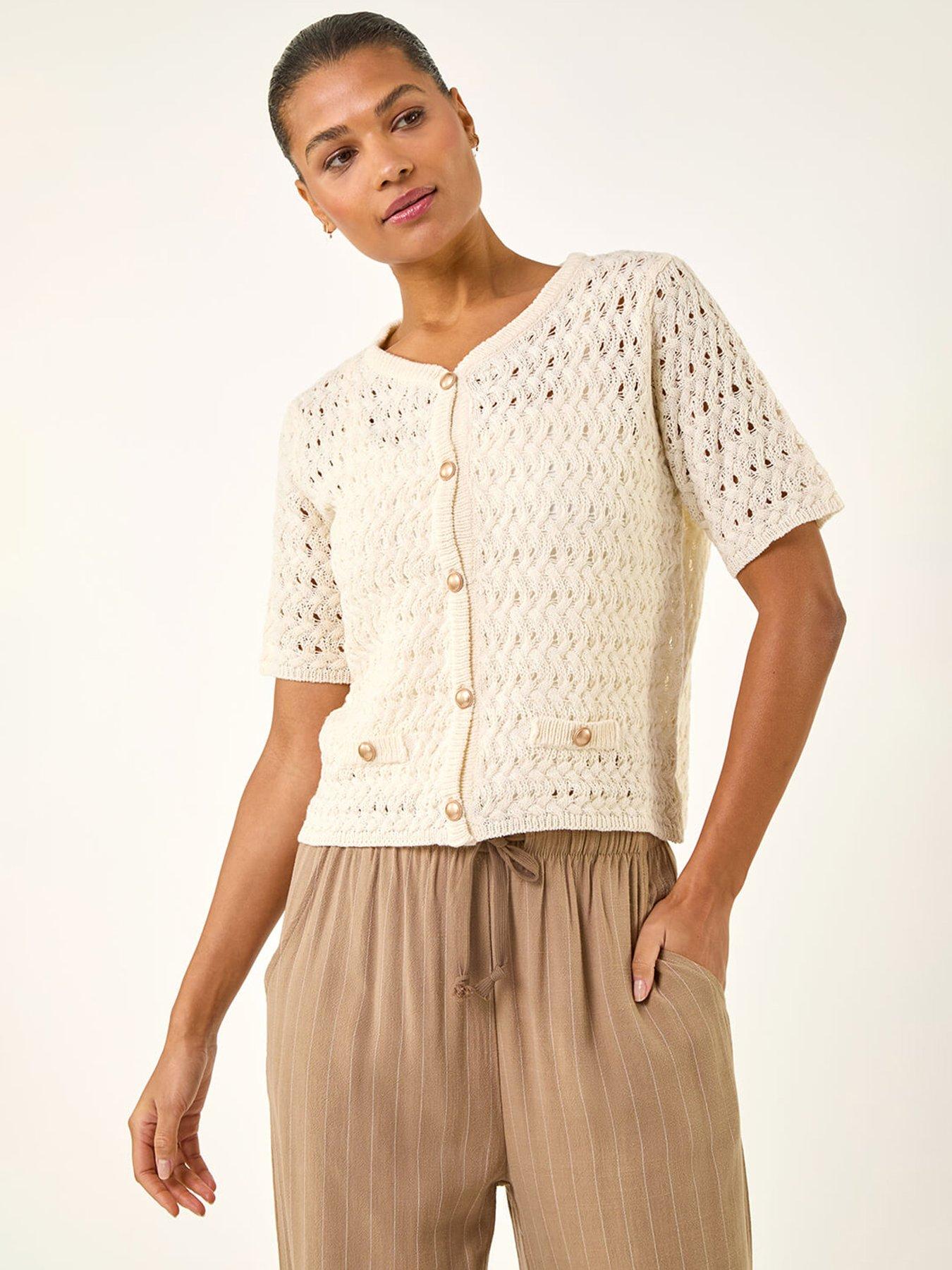 roman-pointelle-v-neck-knit-cardiganfront