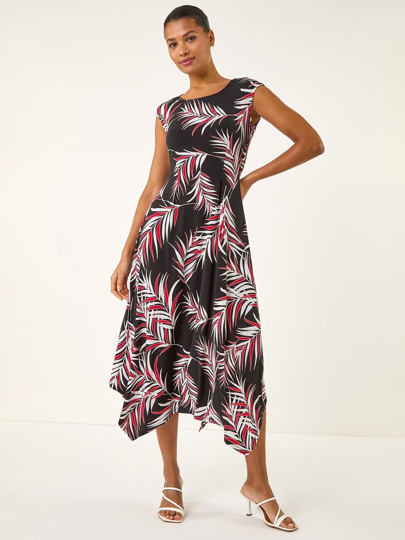 roman-leaf-print-stretch-maxi-dressback