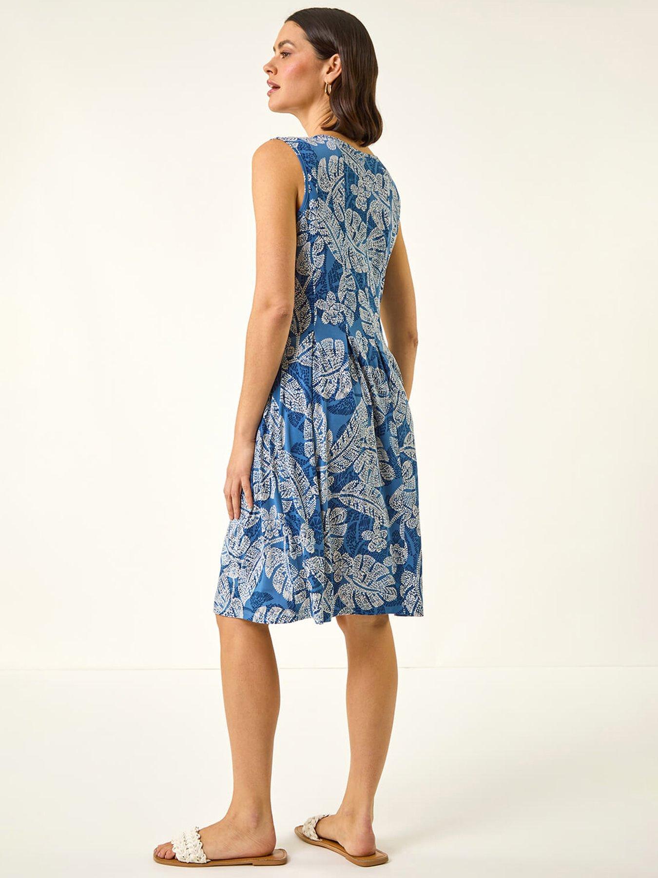 roman-leaf-print-panel-dressstillFront