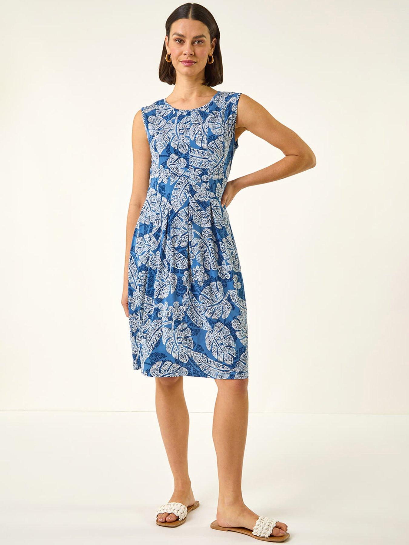 roman-leaf-print-panel-dressback