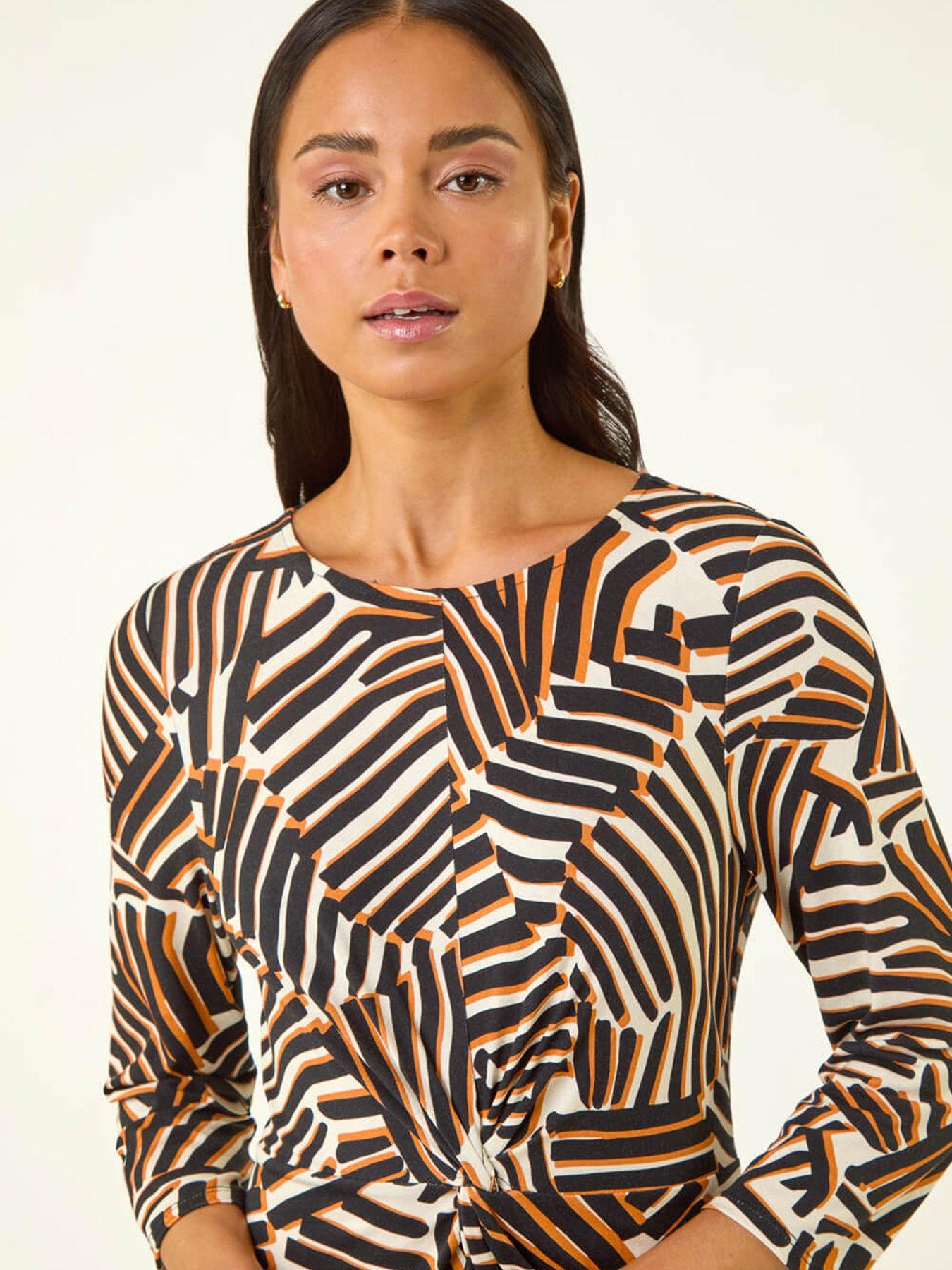 roman-petite-abstract-print-knot-front-dressoutfit