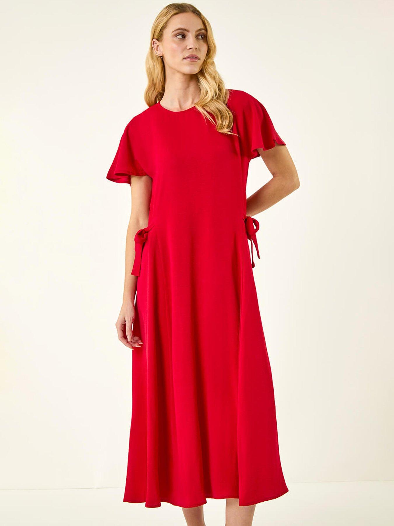 roman-side-tie-detail-midi-dressoutfit