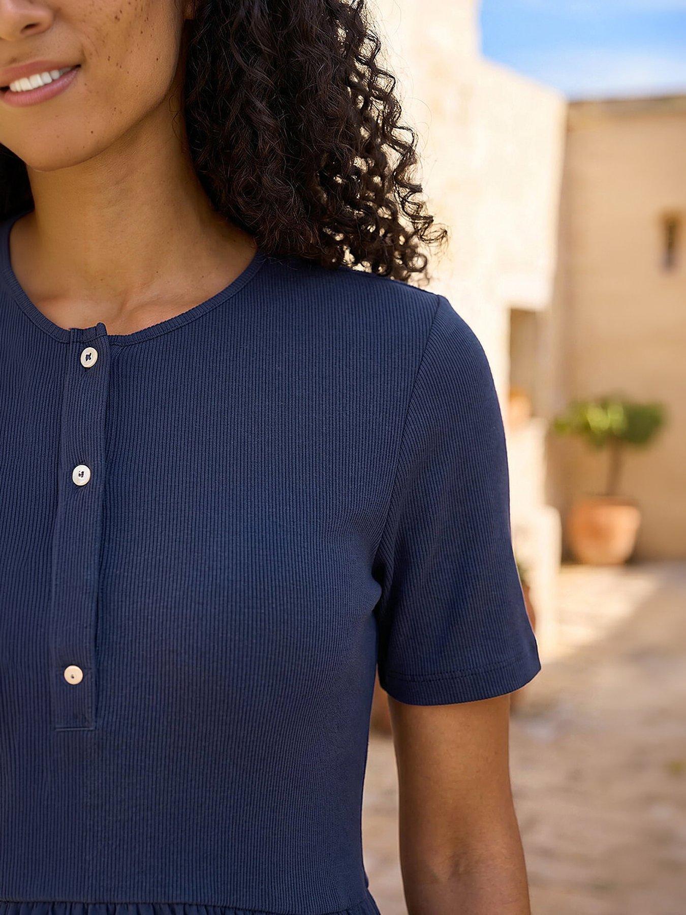 Image 2 of 7 of Roman Buttoned Pocket Stretch Midi Dress
