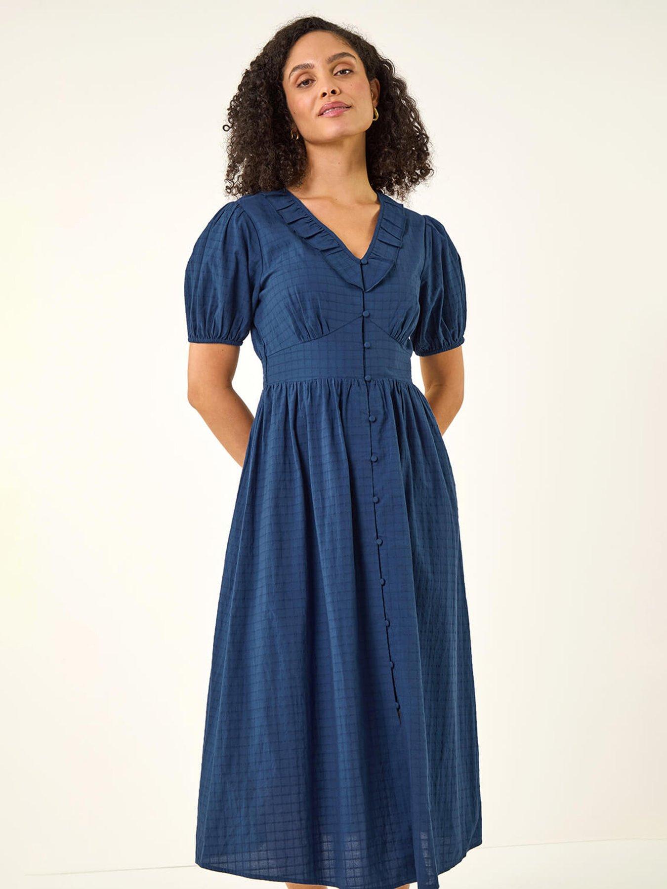roman-textured-frill-midi-dressoutfit