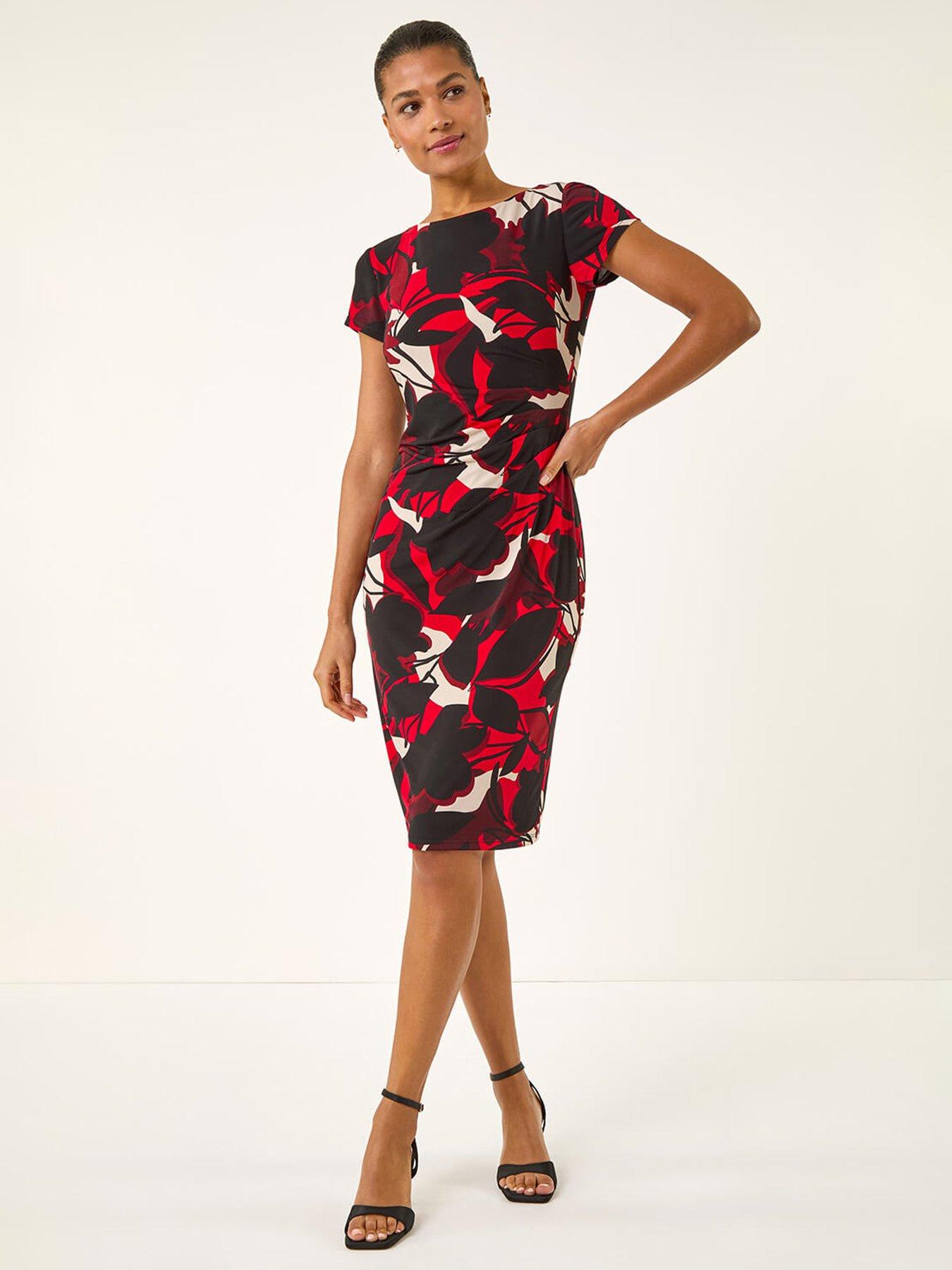 roman-leaf-print-gathered-shift-dressback