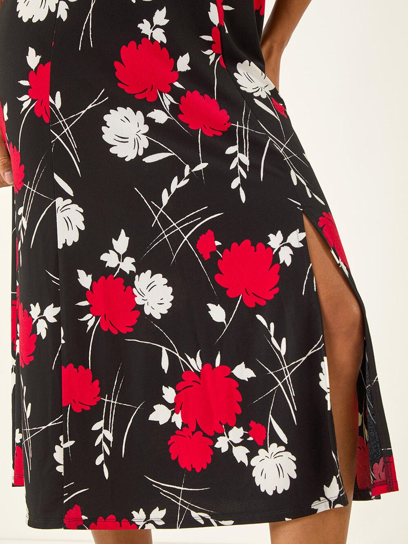 roman-floral-print-ruched-midi-dressdetail