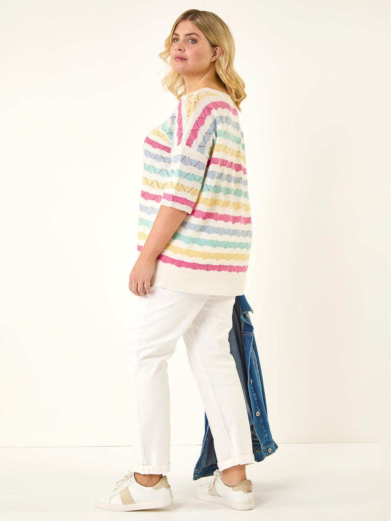 Image 2 of 5 of Roman Curve Wave Stripe Jumper