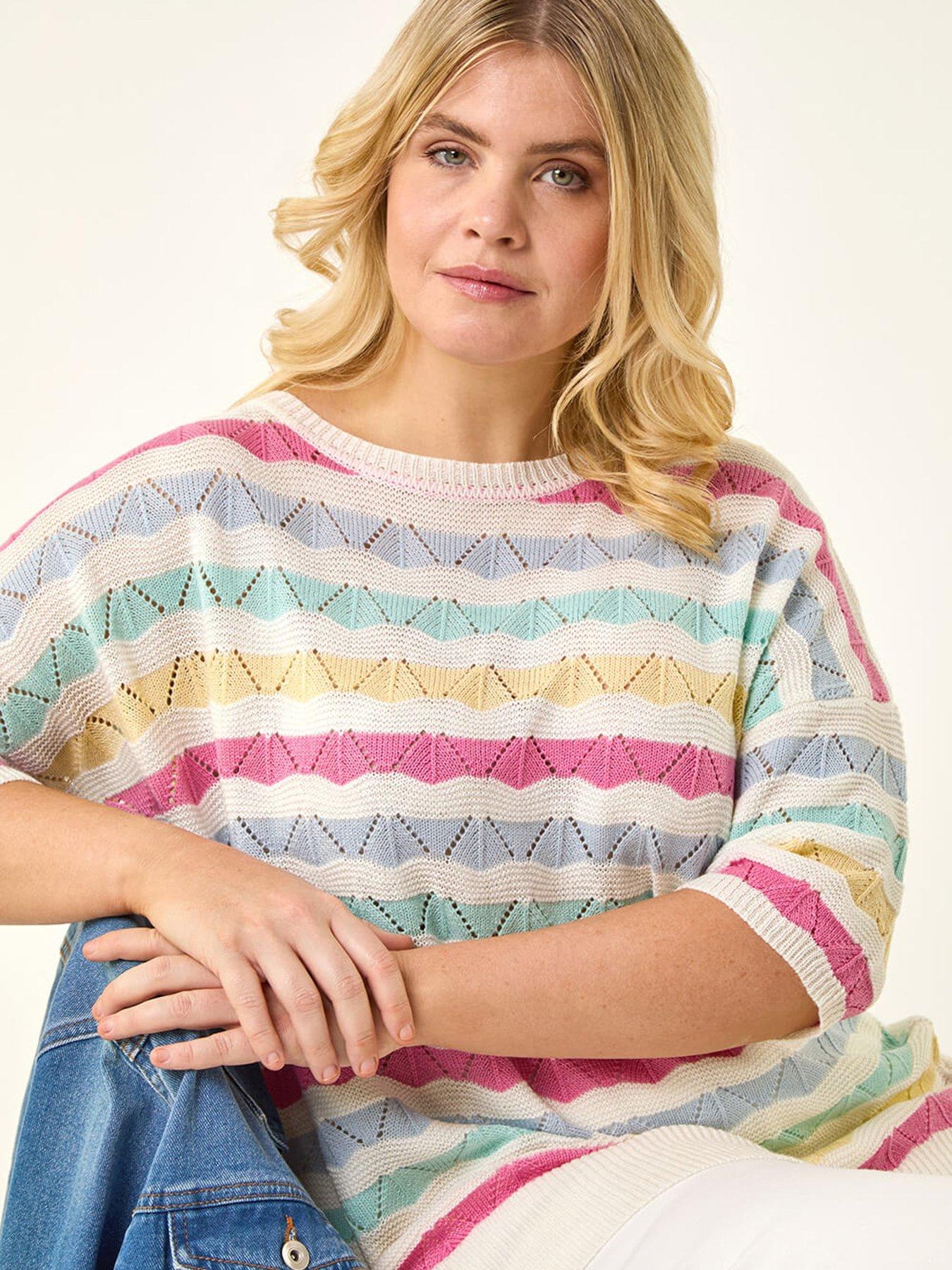 Image 4 of 5 of Roman Curve Wave Stripe Jumper