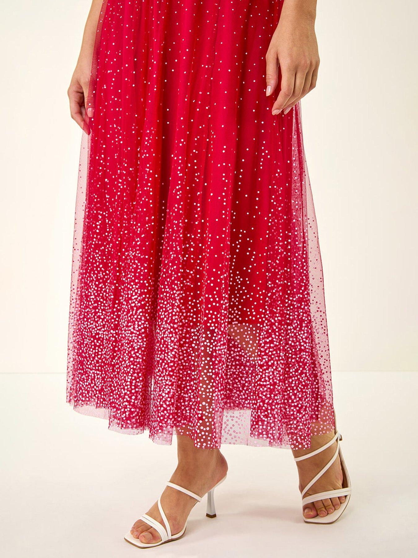 roman-polka-dot-print-elasticated-mesh-skirtdetail