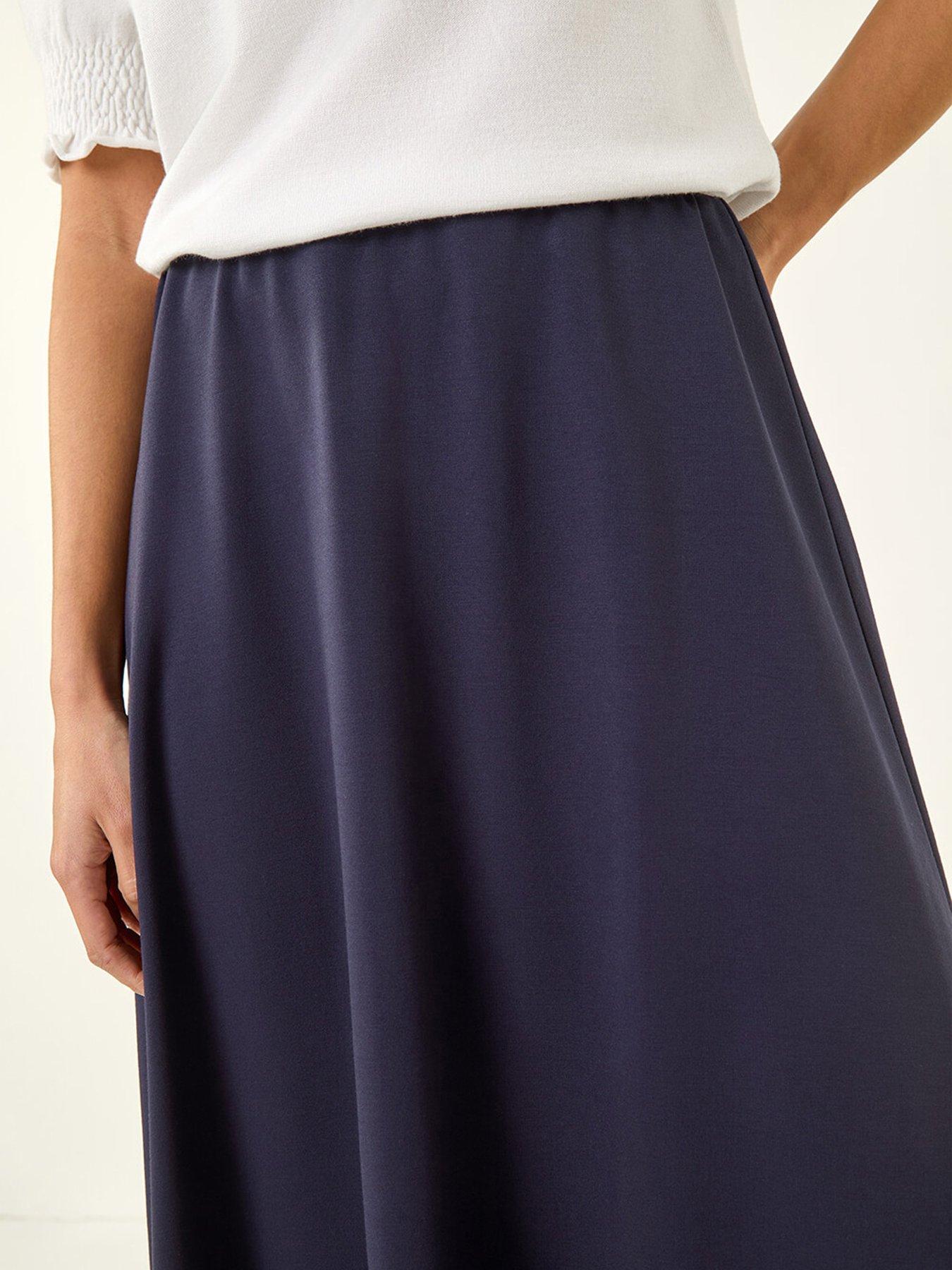 Image 5 of 5 of Roman Petite Ponte Stretch Midi Skirt