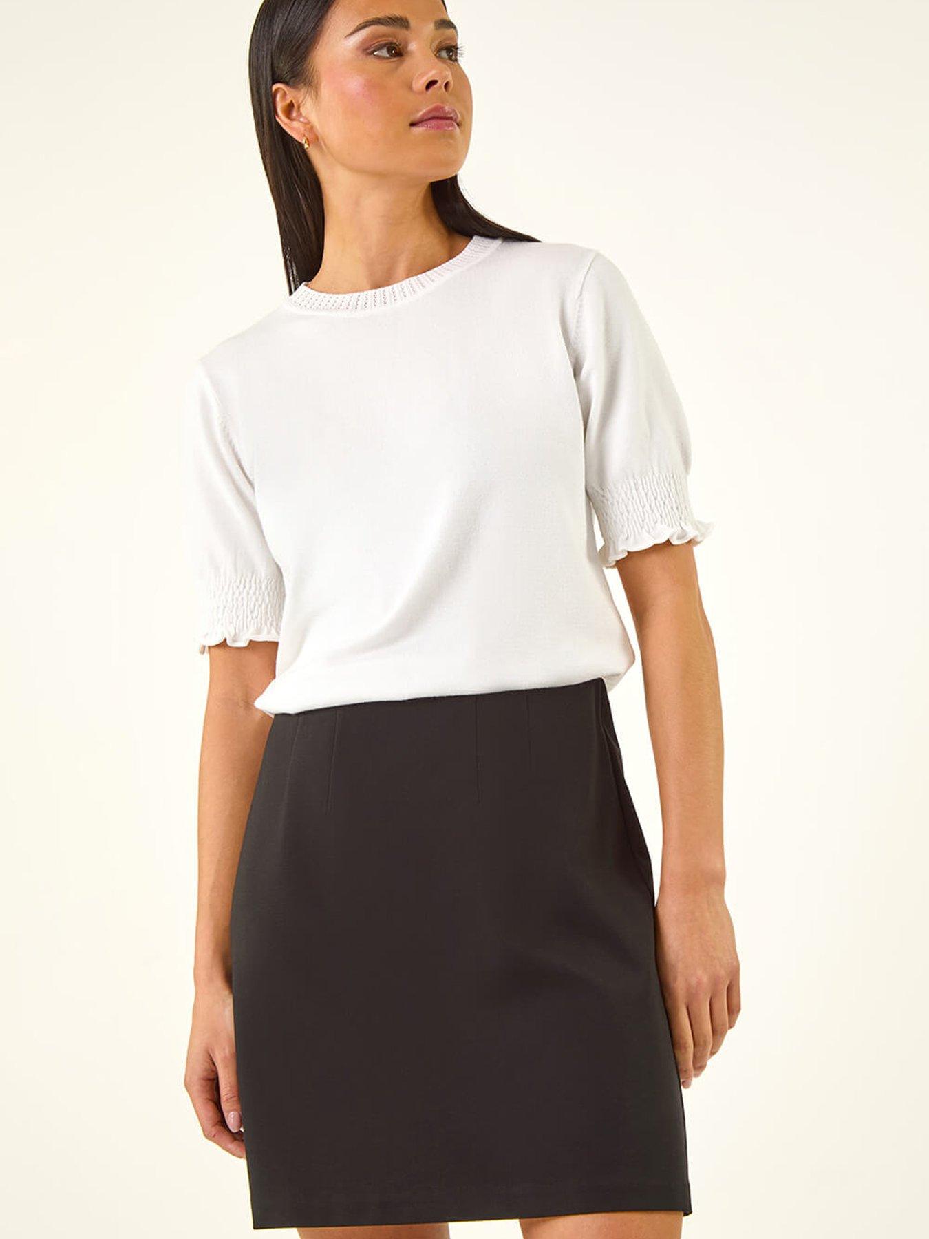 roman-petite-ponte-stretch-pencil-skirtoutfit
