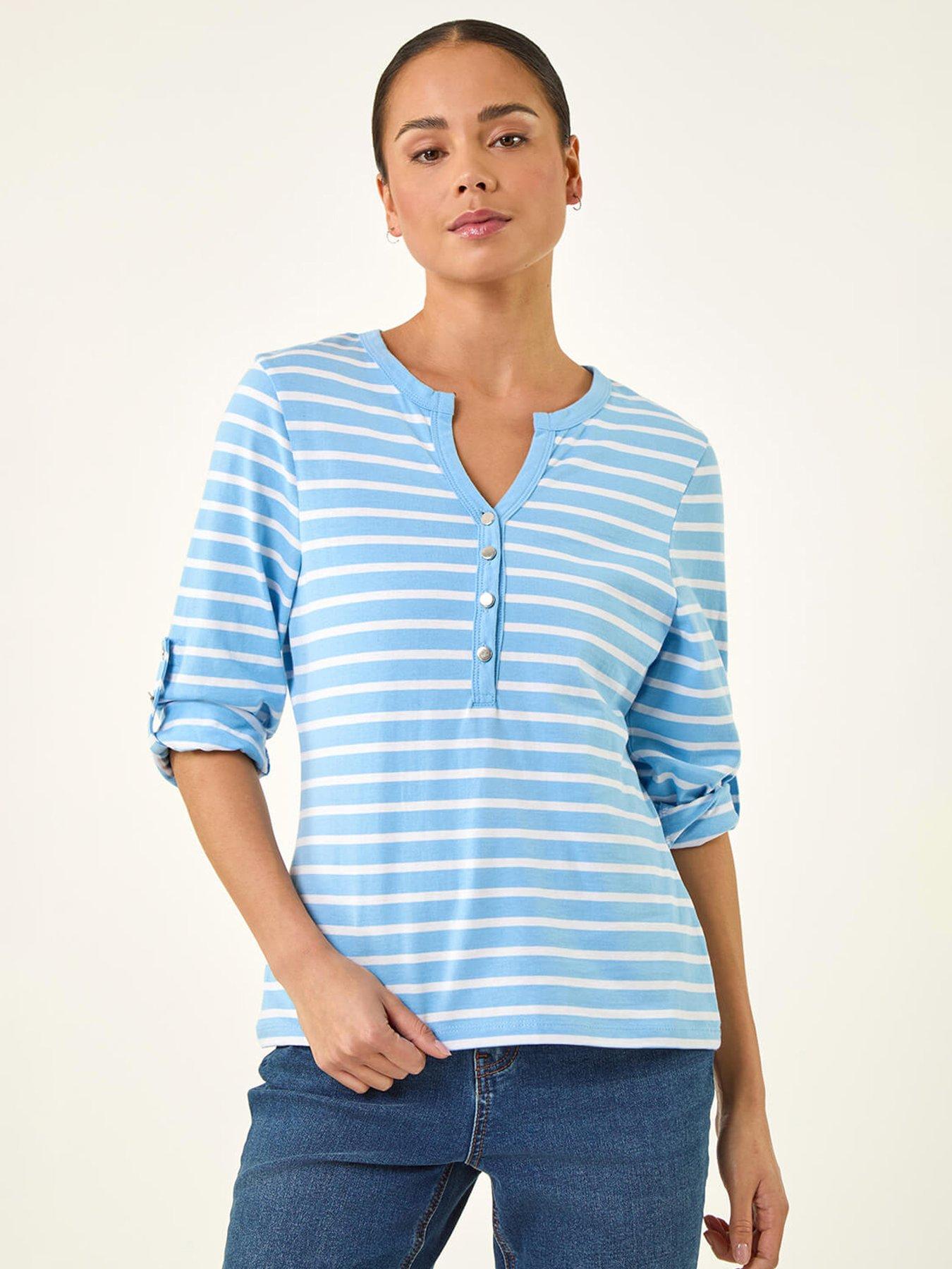 roman-petite-stripe-v-neck-button-topfront