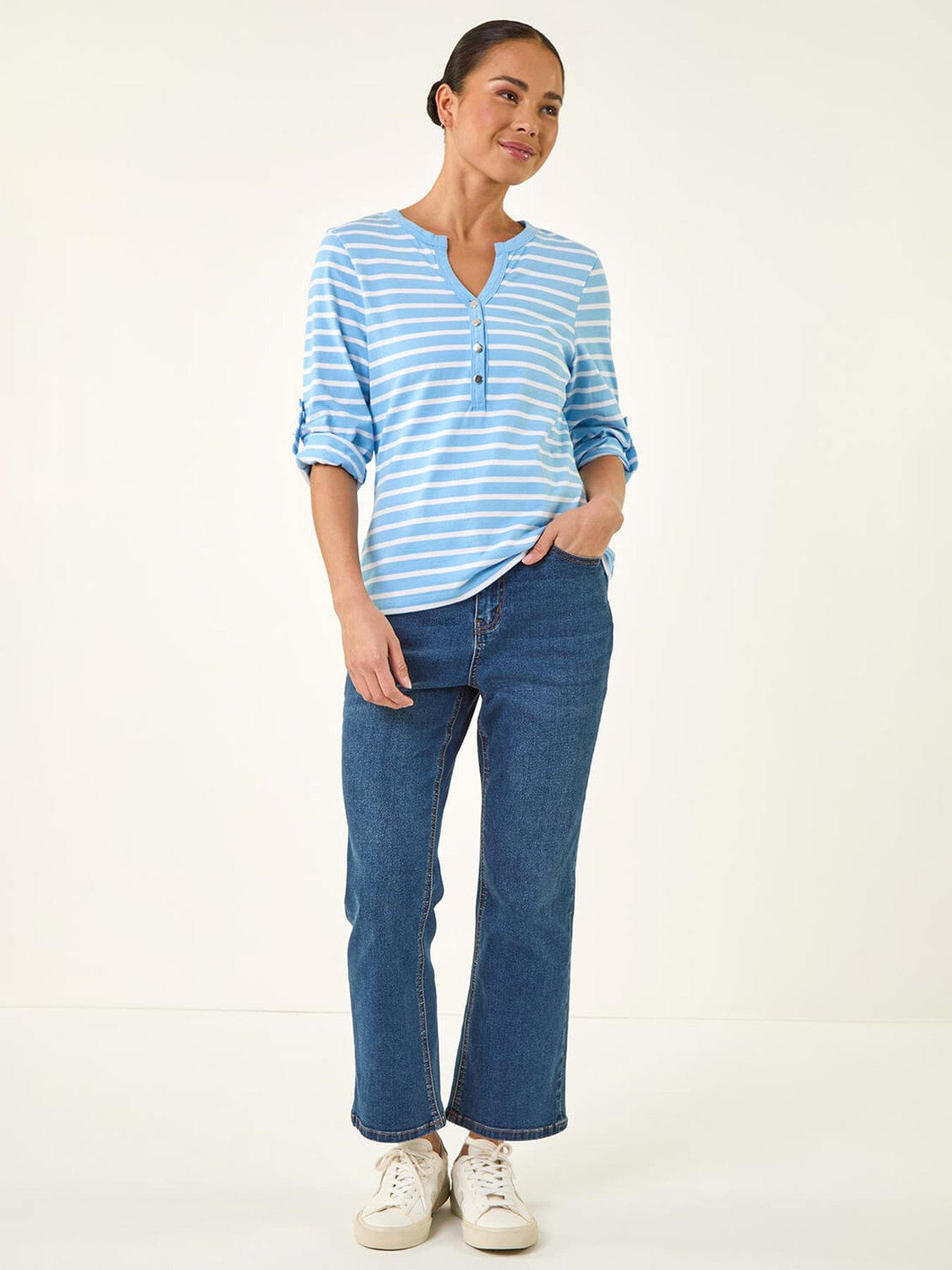 roman-petite-stripe-v-neck-button-topback